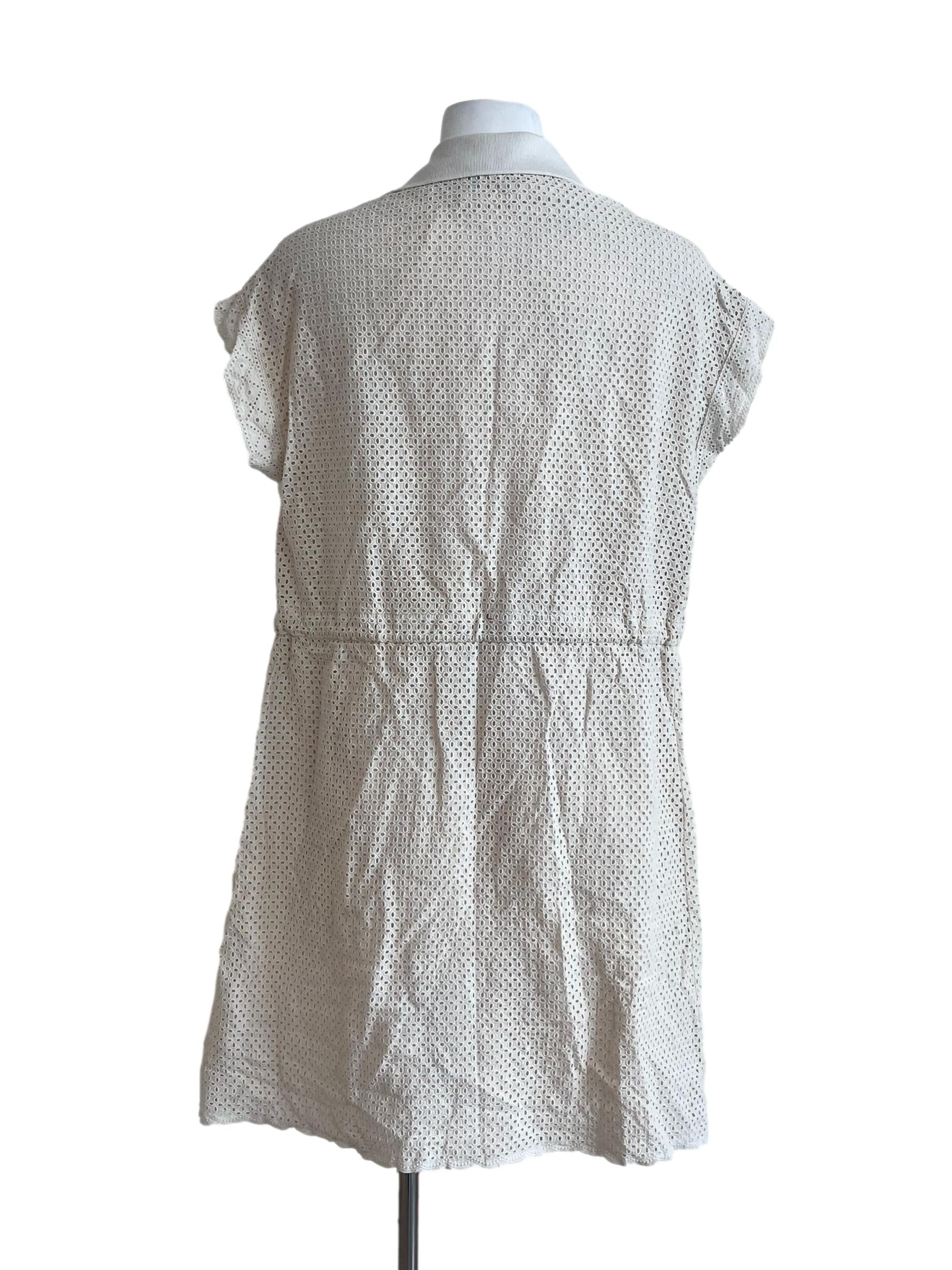 Light Cream Laced Collar Dress