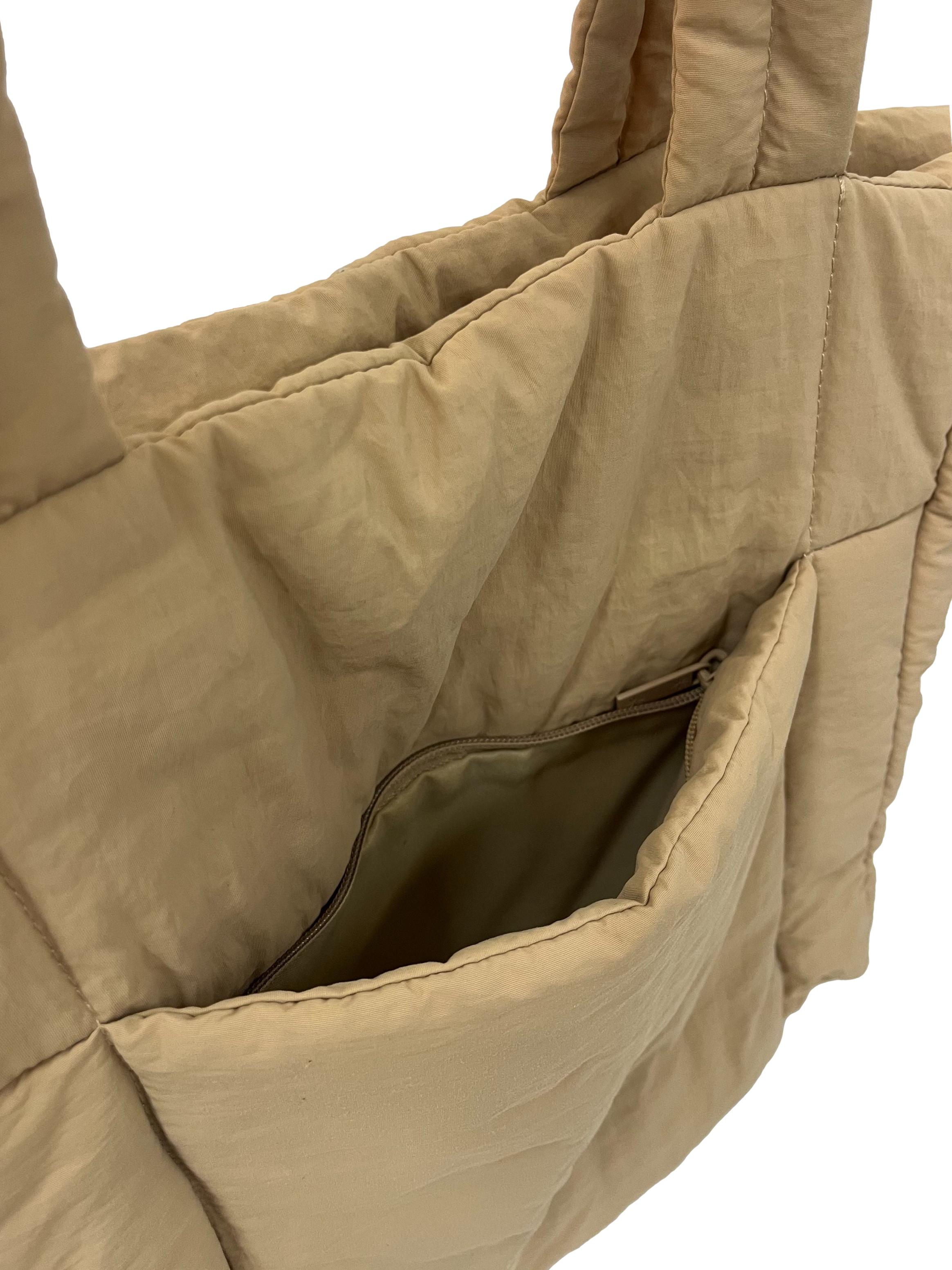Beige Puffer Shopper Bag CSN