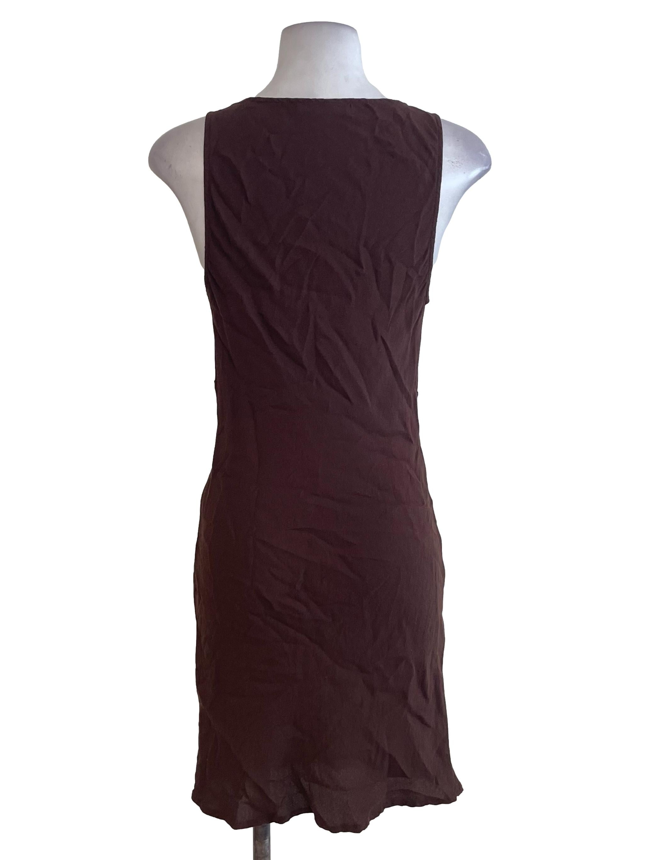 Brown Fitted Dress