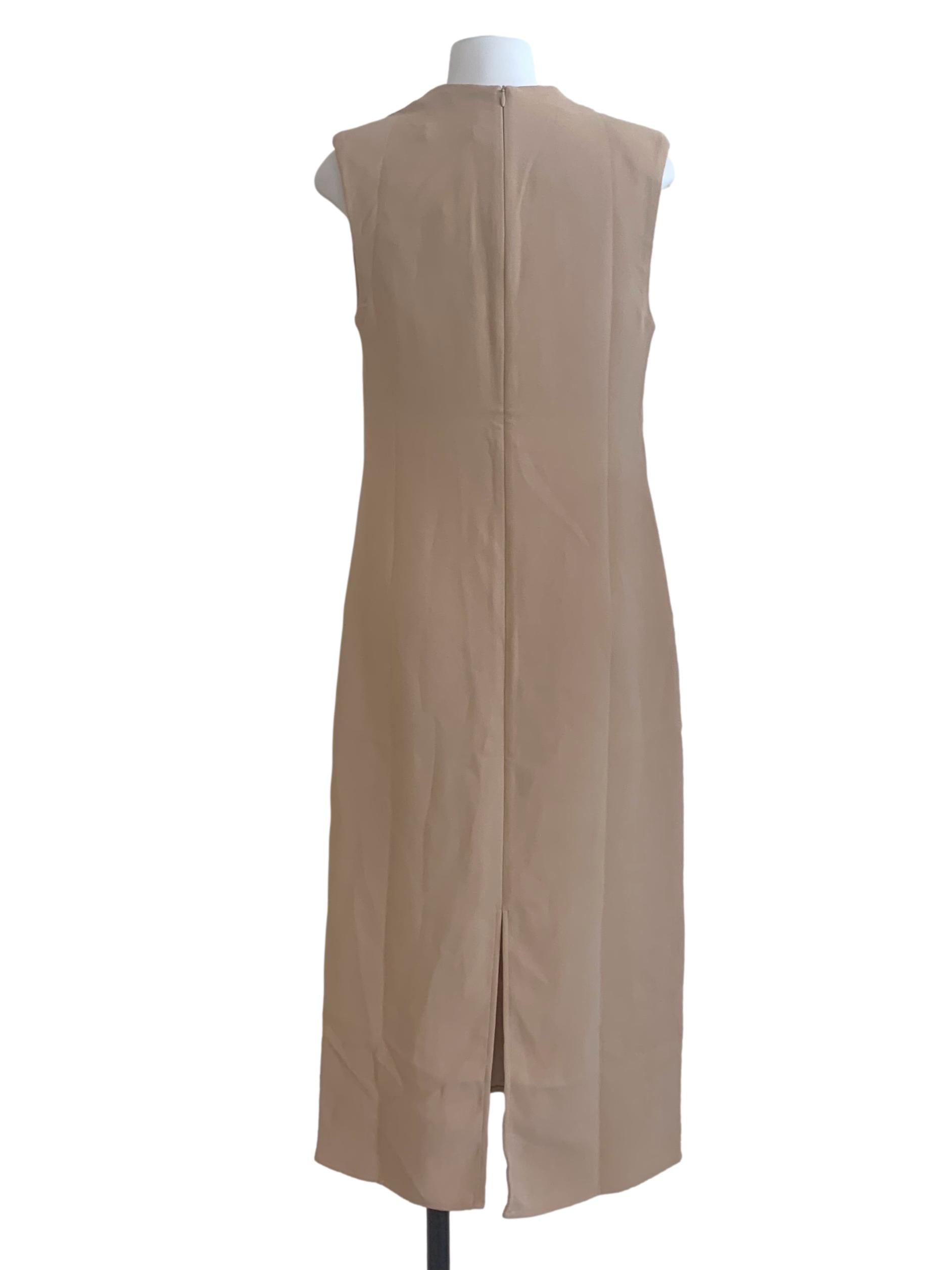 Latte Beige V Neck Dress LB