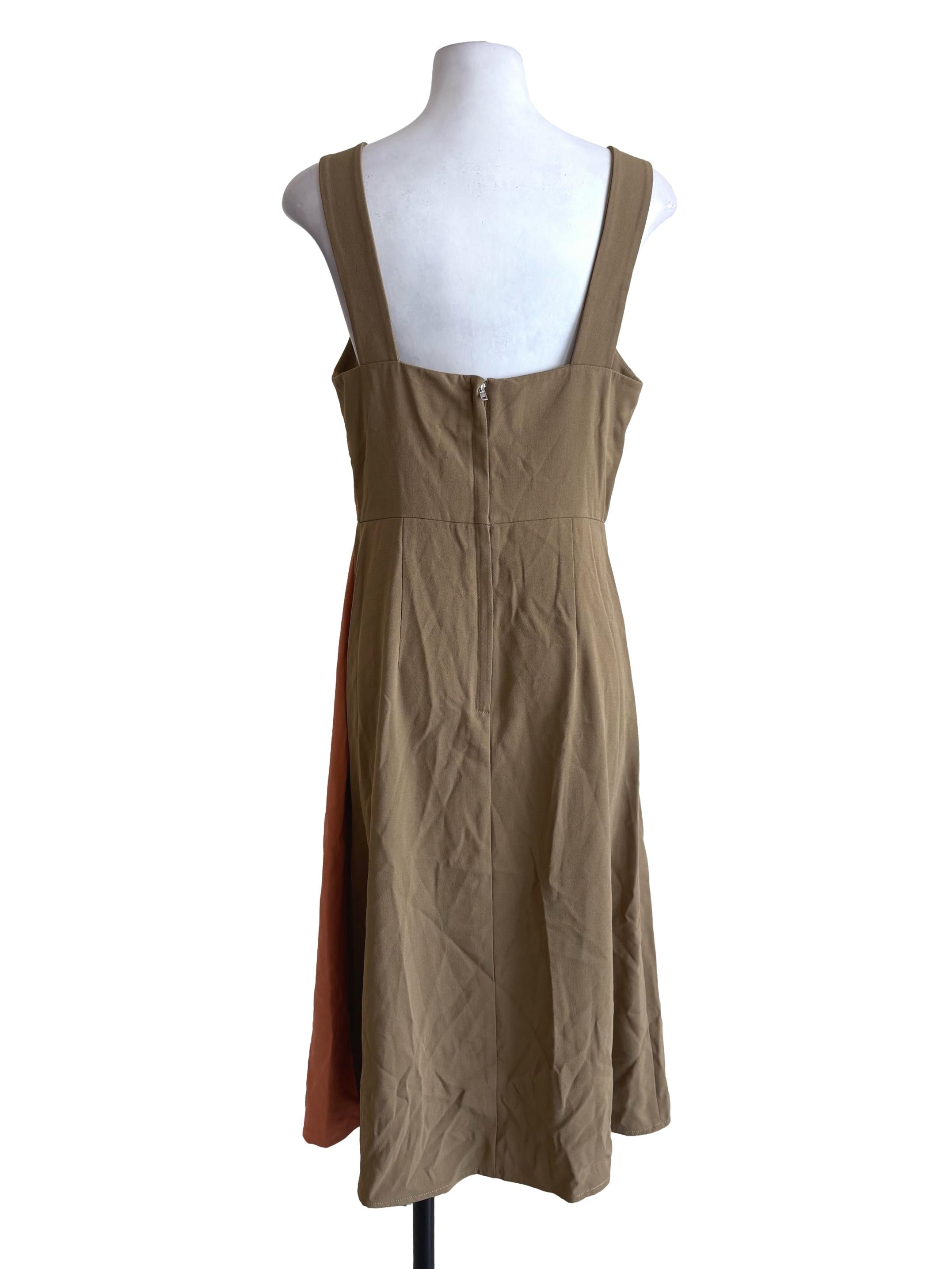 Khaki Cantaloupe Shift Dress
