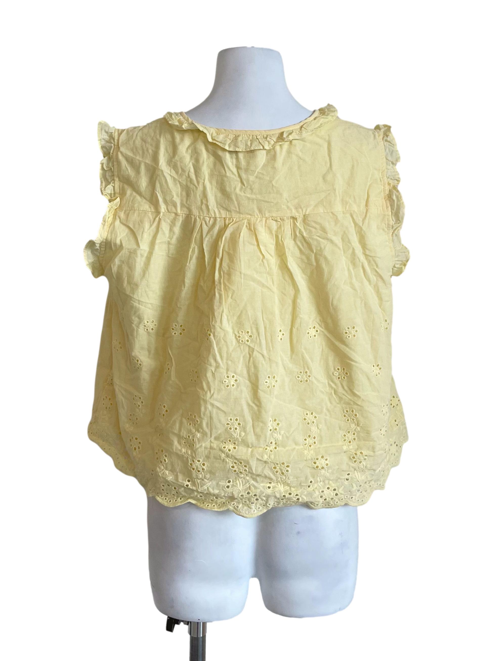 Baby Yellow Eyelet Petite Top