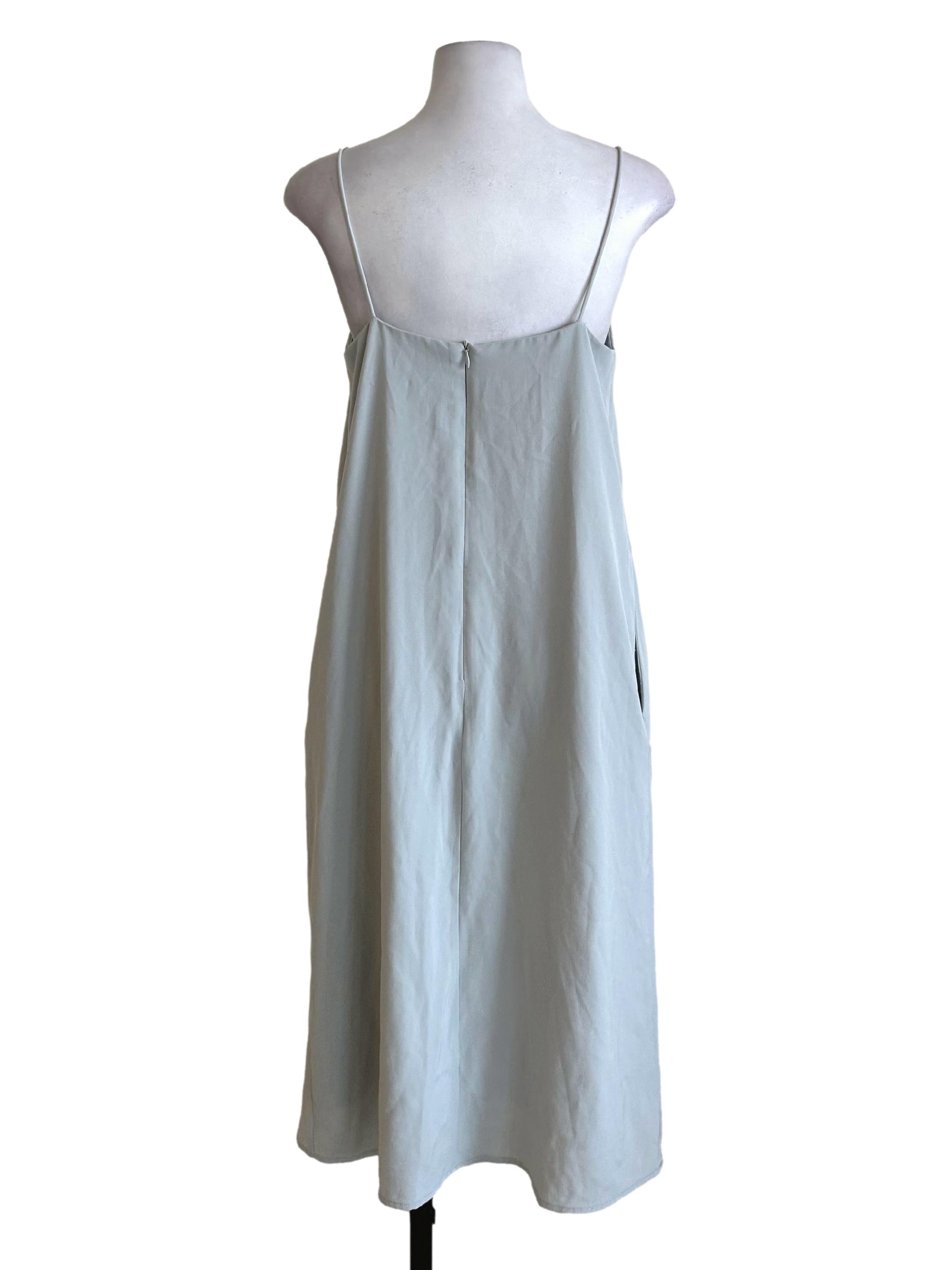 Ash Green Spaghetti Strap Jumper Dress