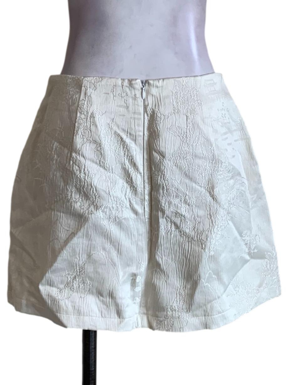 White Floral Skort
