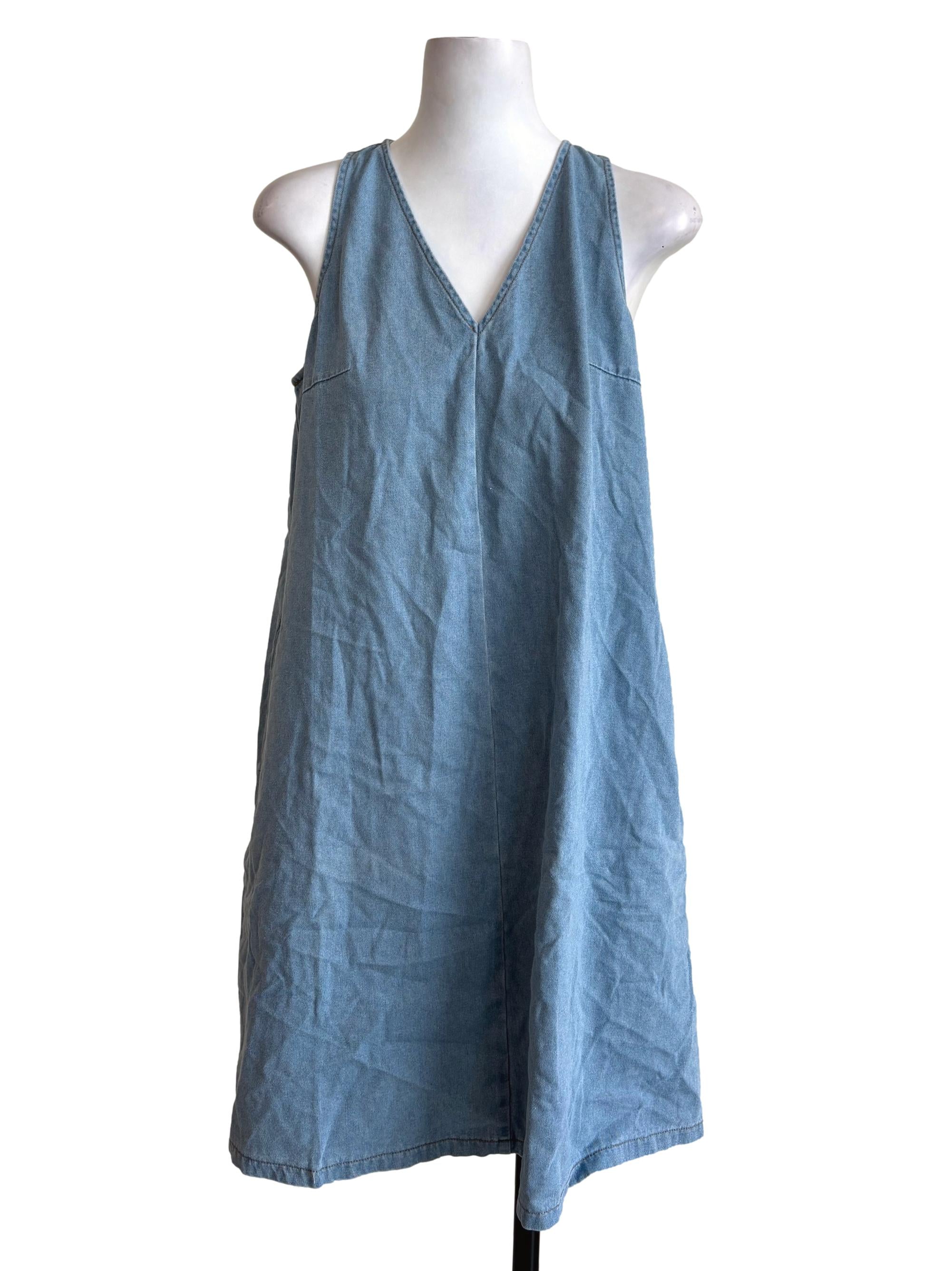 Light Blue Denim Shift Dress