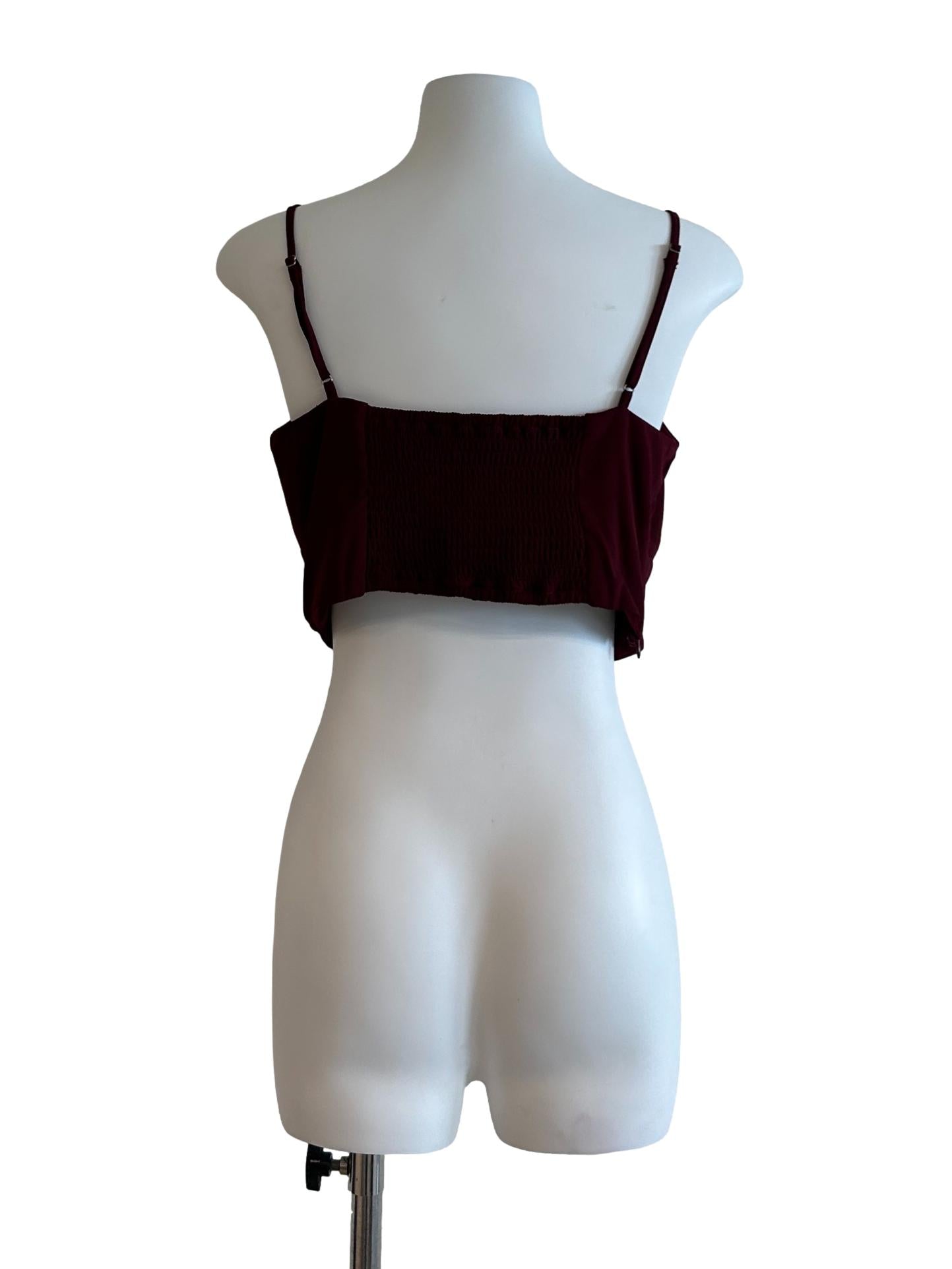 Red Pleated Cami Top