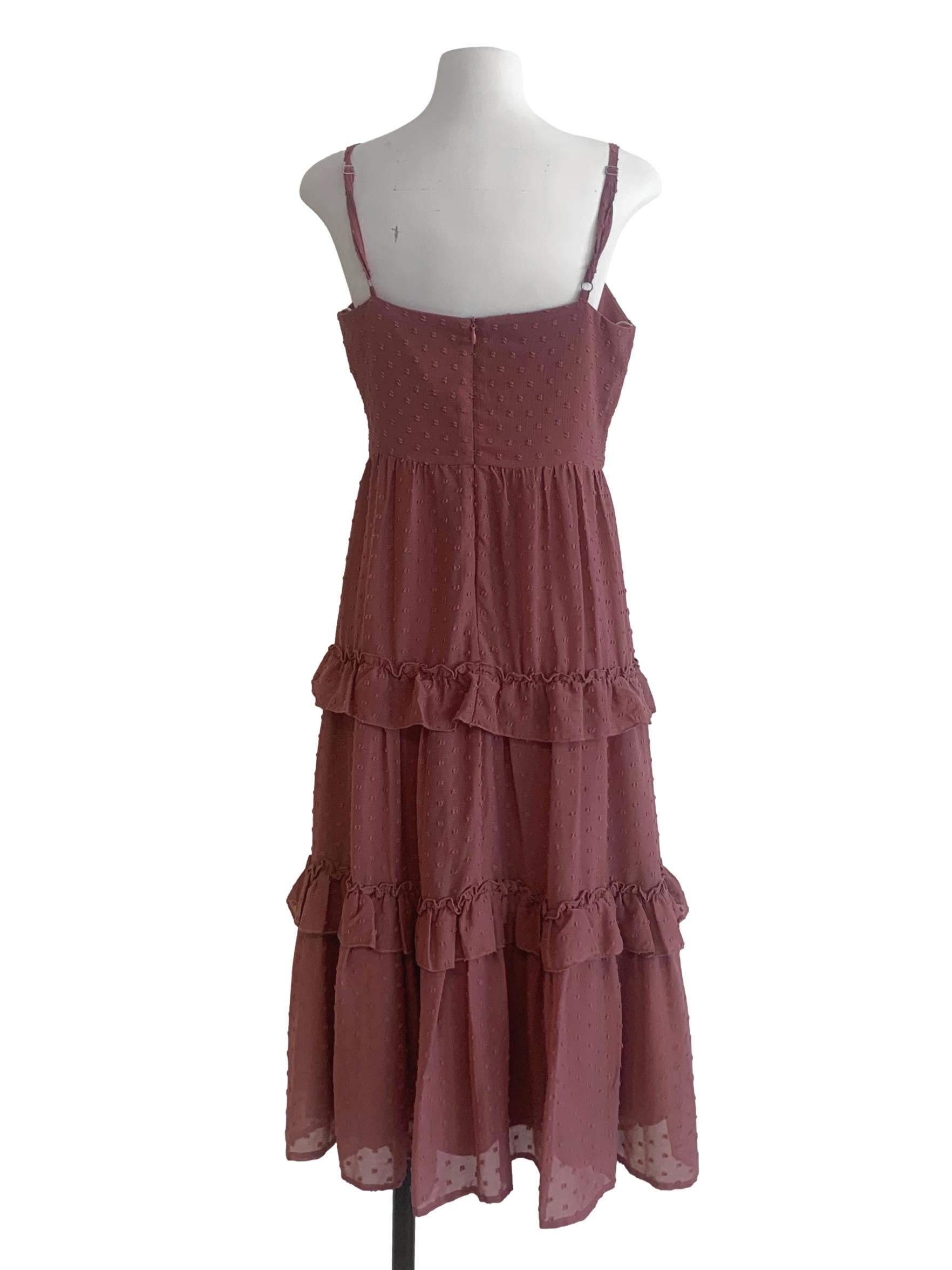 Berry Red Drop Waist Dress