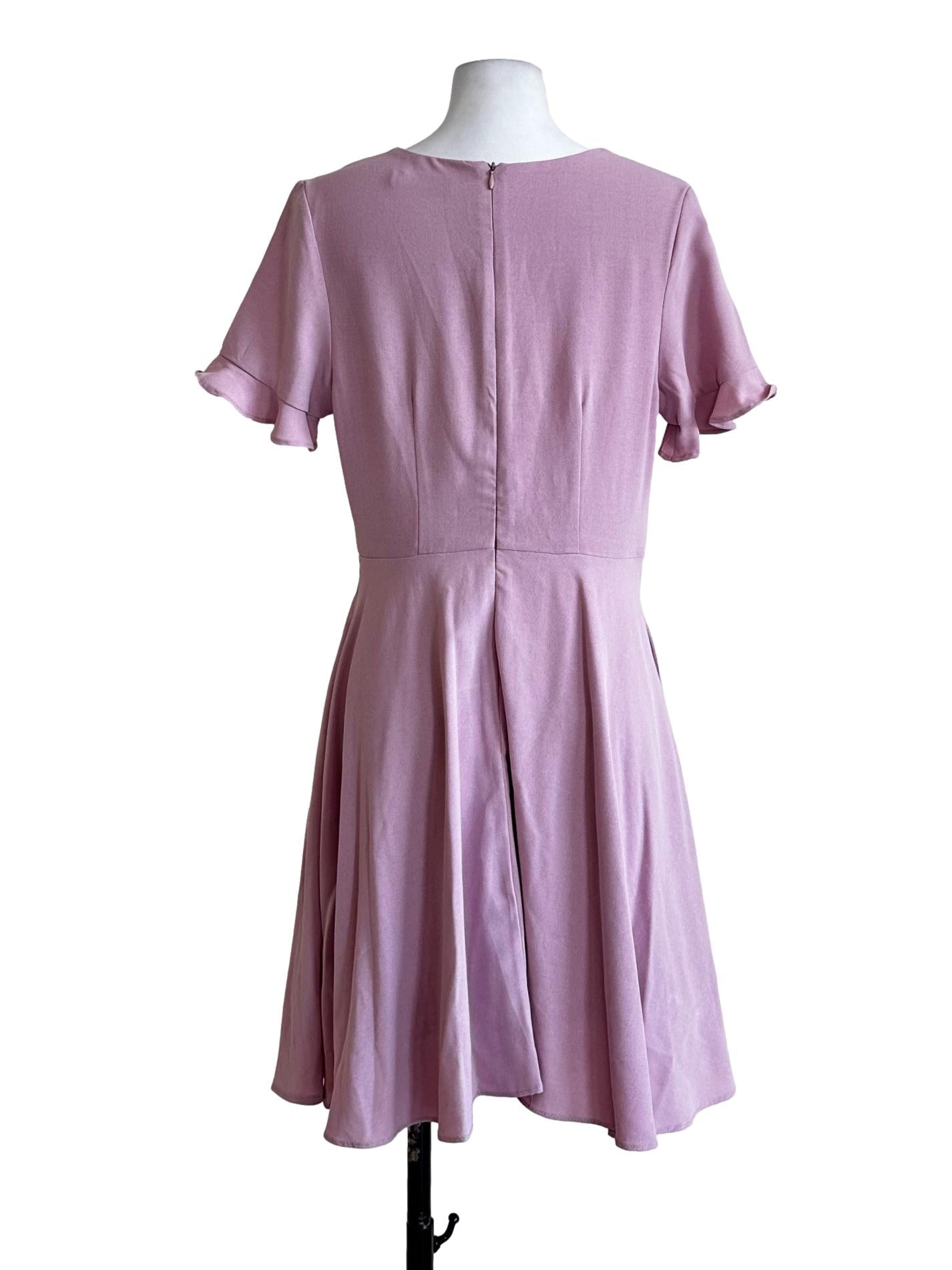 Pink Plain Shirt Dress