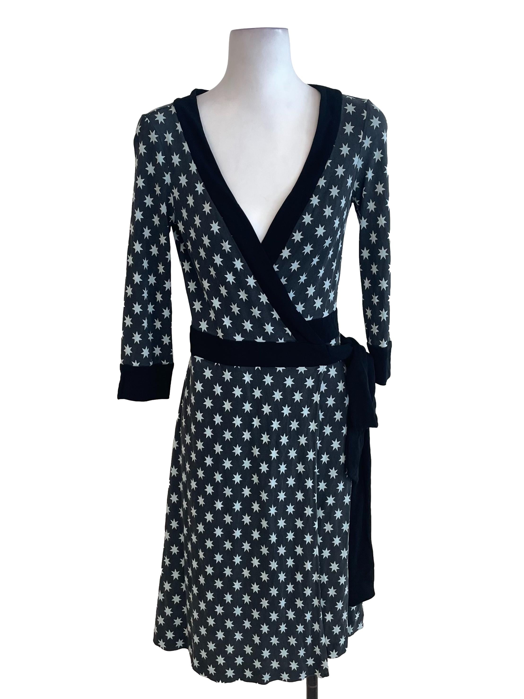 Anchor Grey Stars Wrap Dress