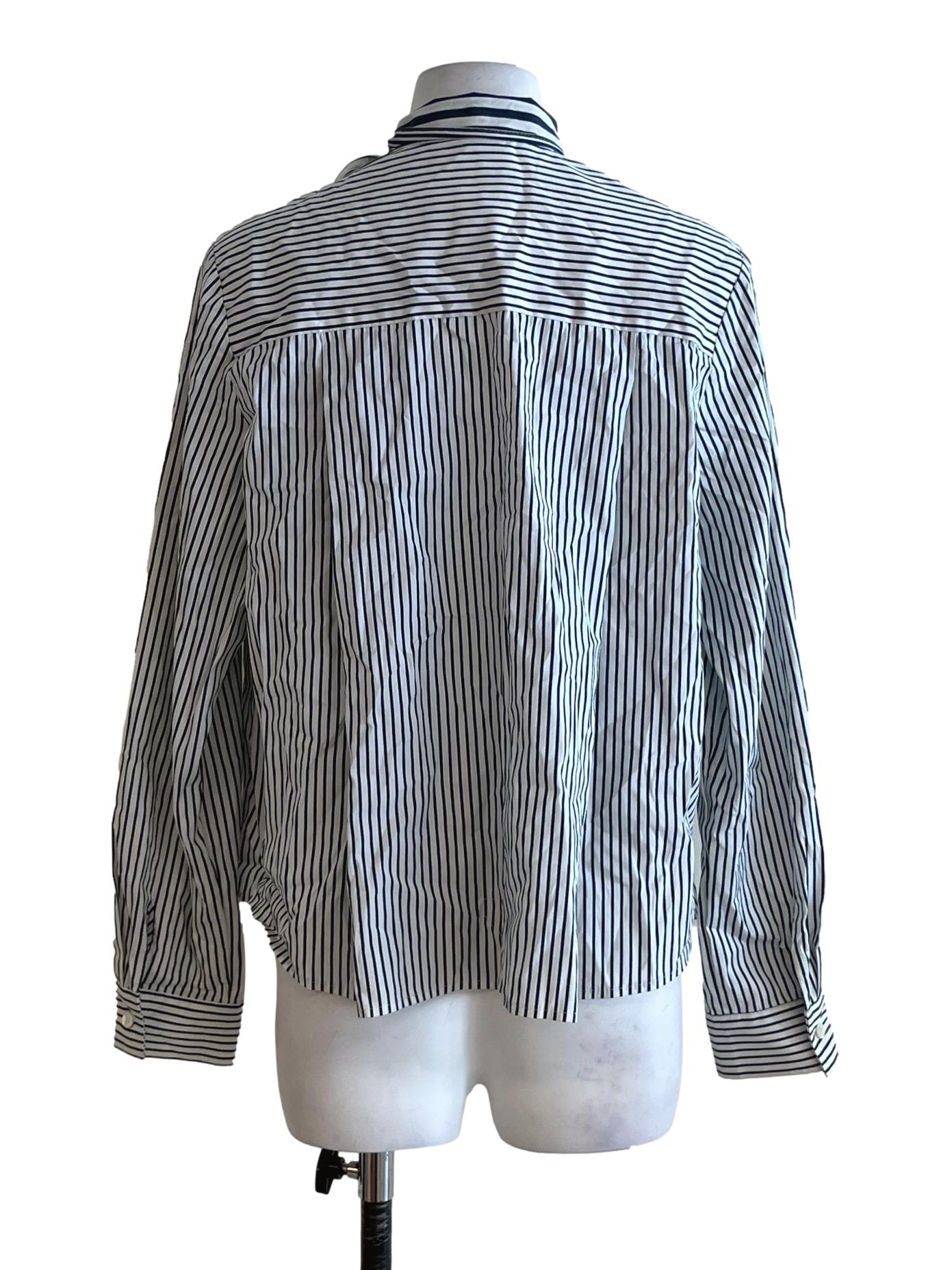 White Candy Stripe Blouse