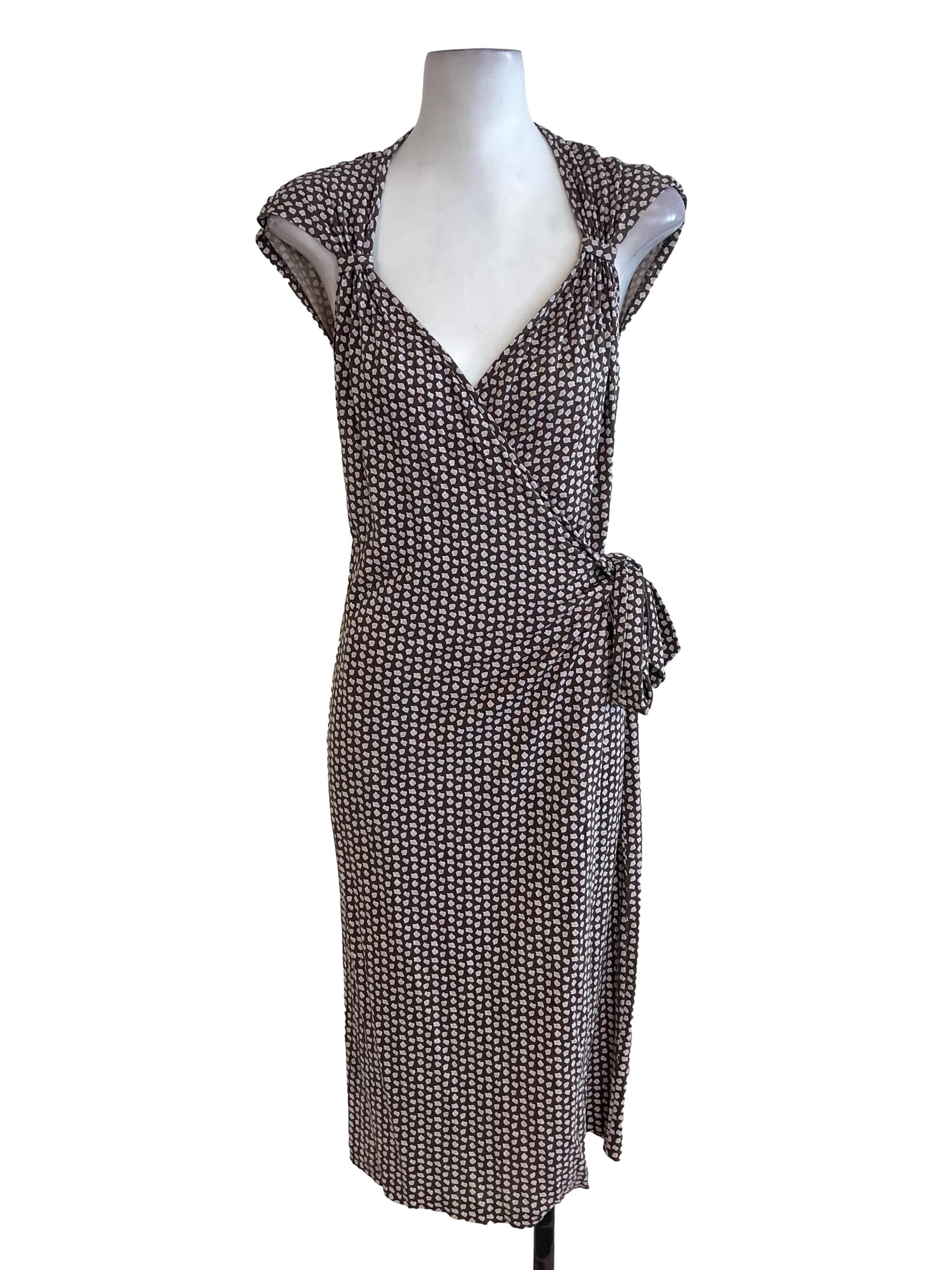 Brown Wrap Dress