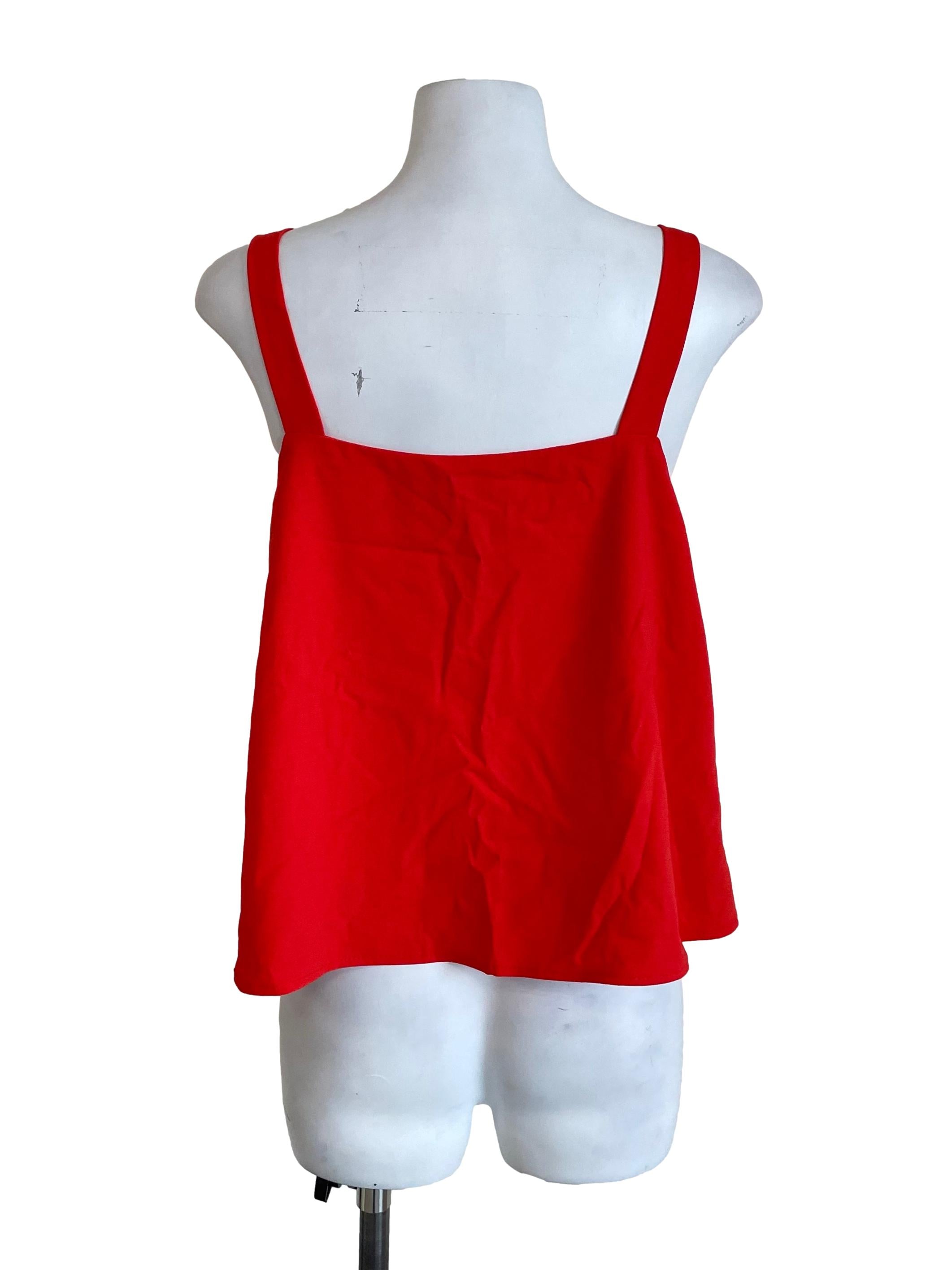 Candy Red Crop Tent Top