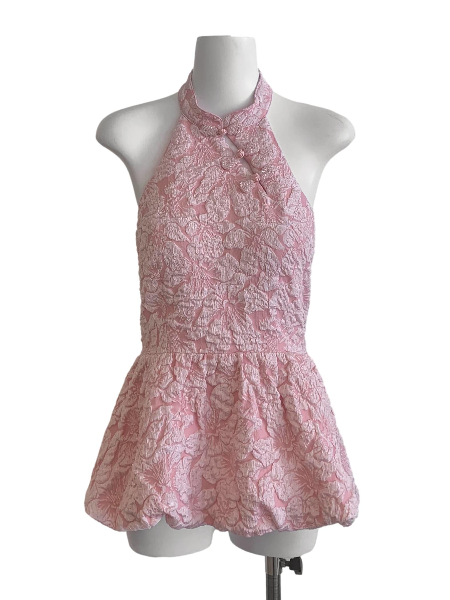 Pink Cheongsam Top
