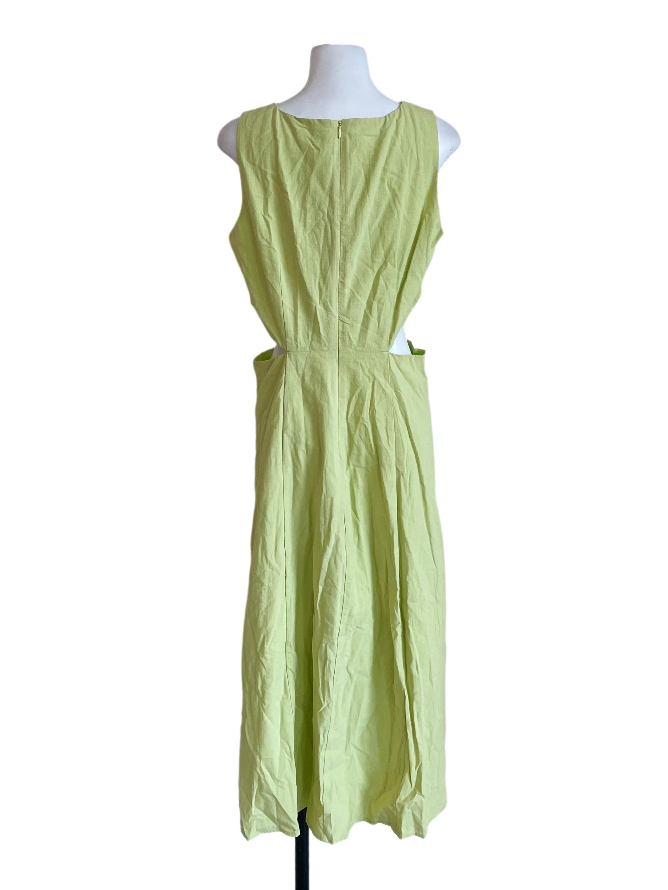 Lime Green Open Waist Dress