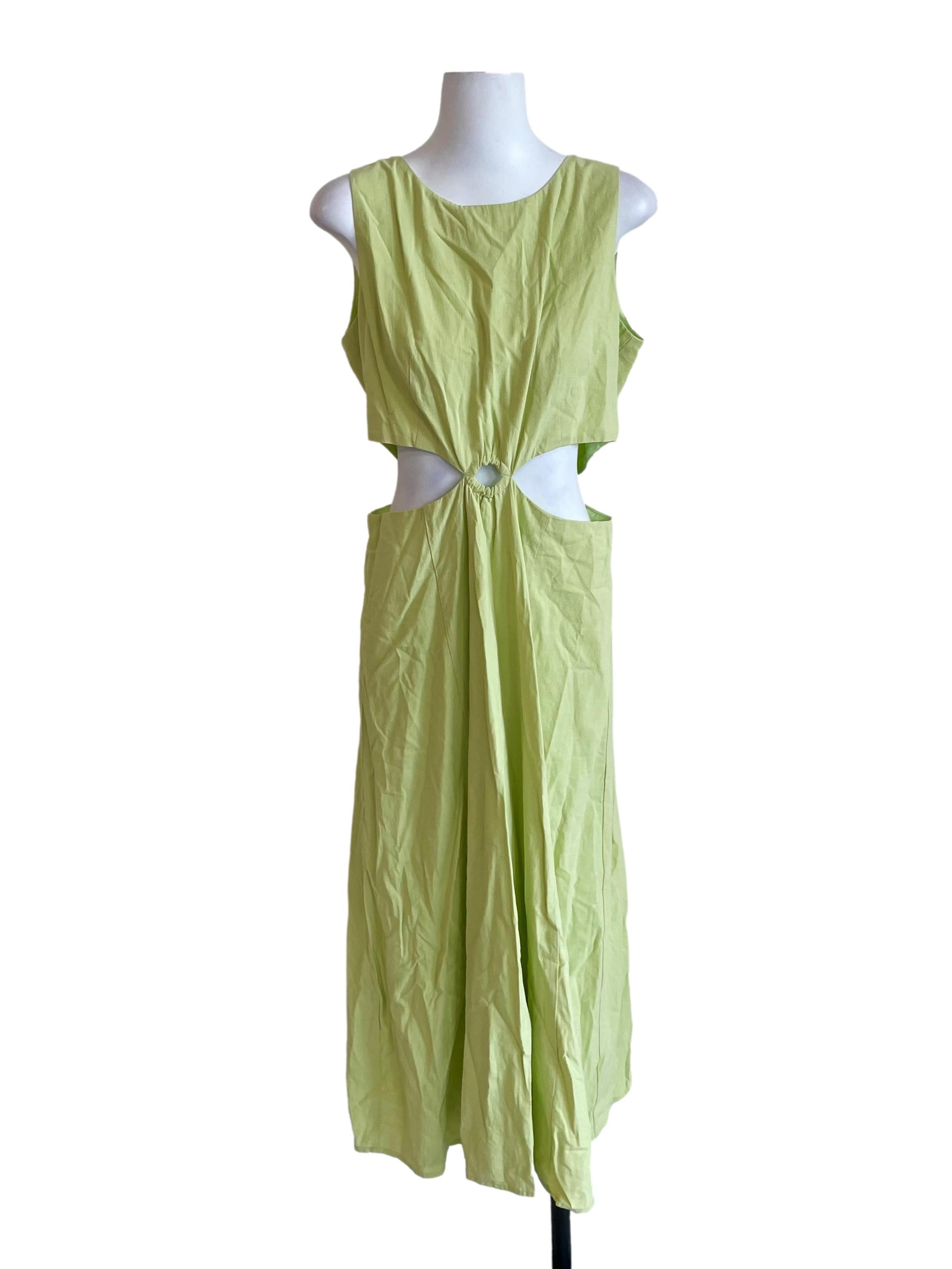 Lime Green Open Waist Dress