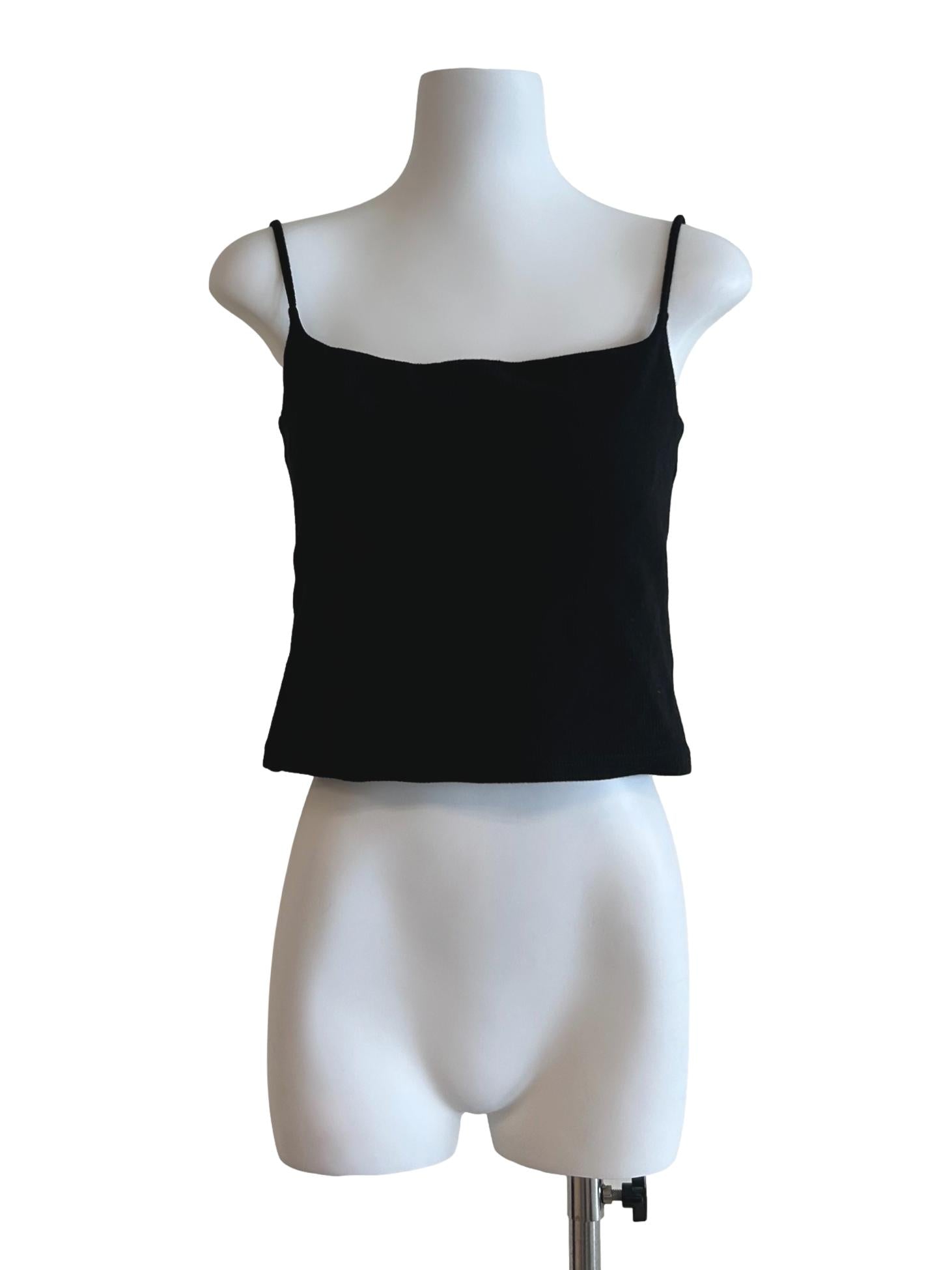 Black Cami Ribbed Top