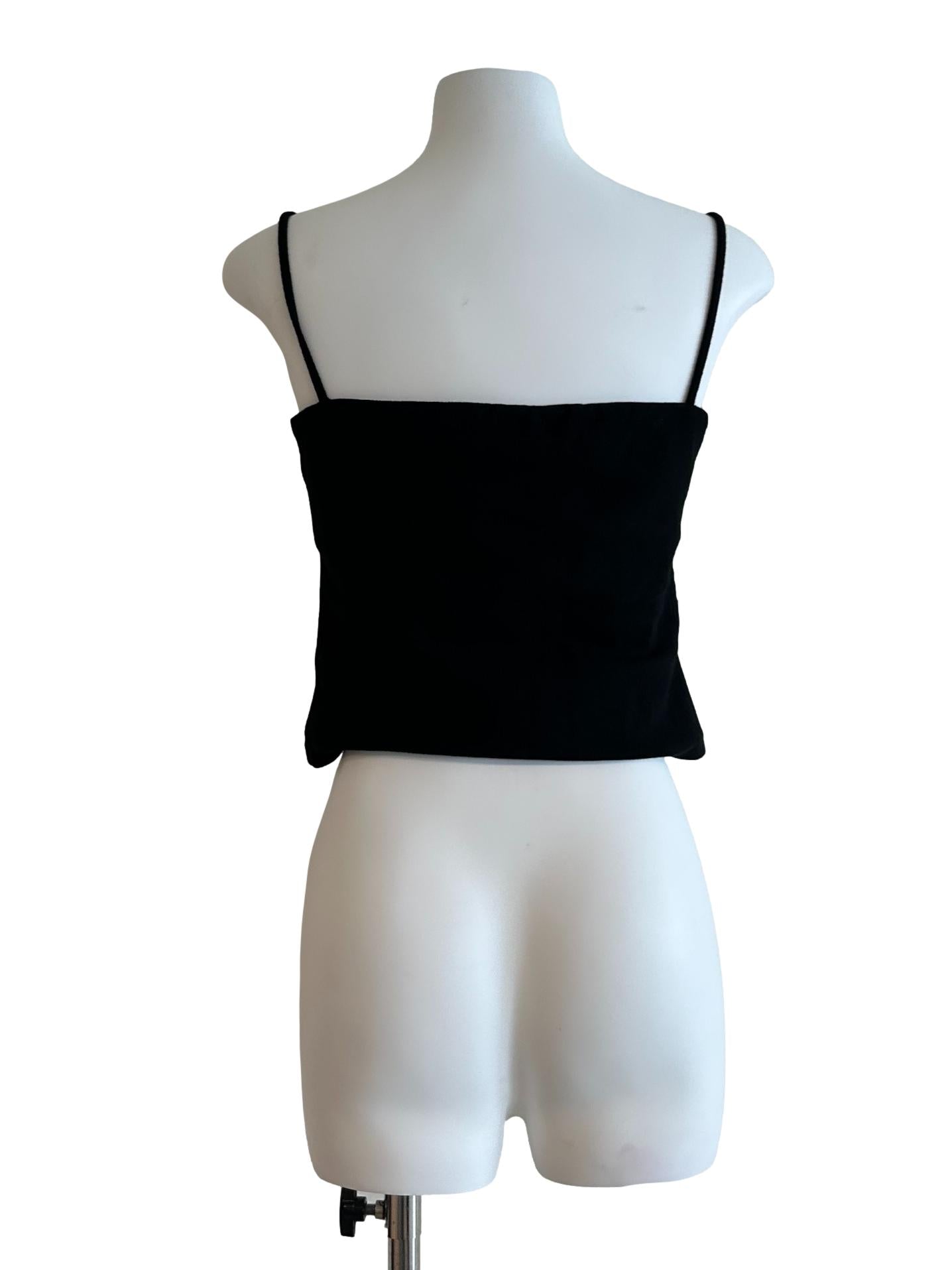 Black Cami Ribbed Top