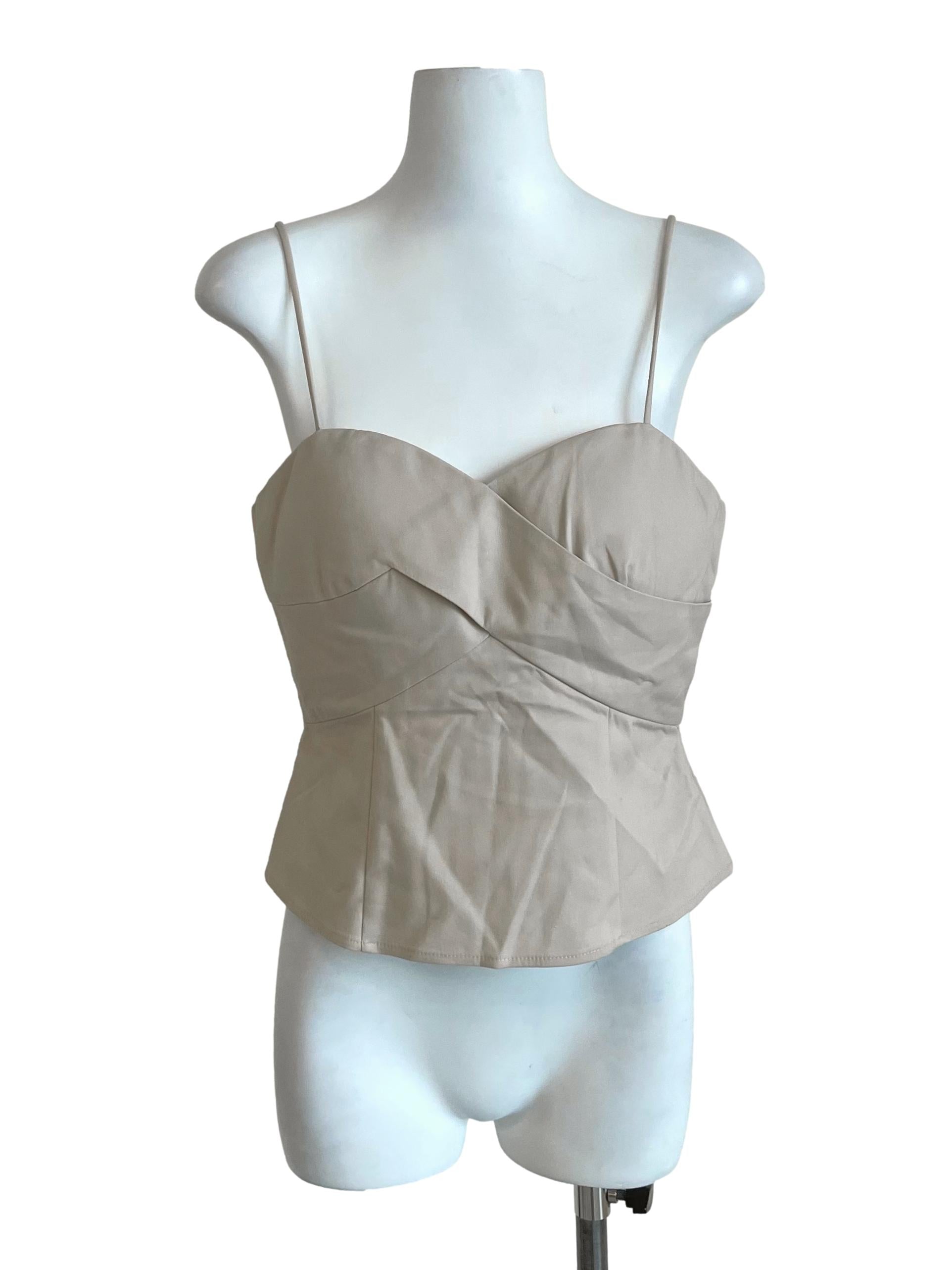 Light Beige Sweetheart Crop Camisole