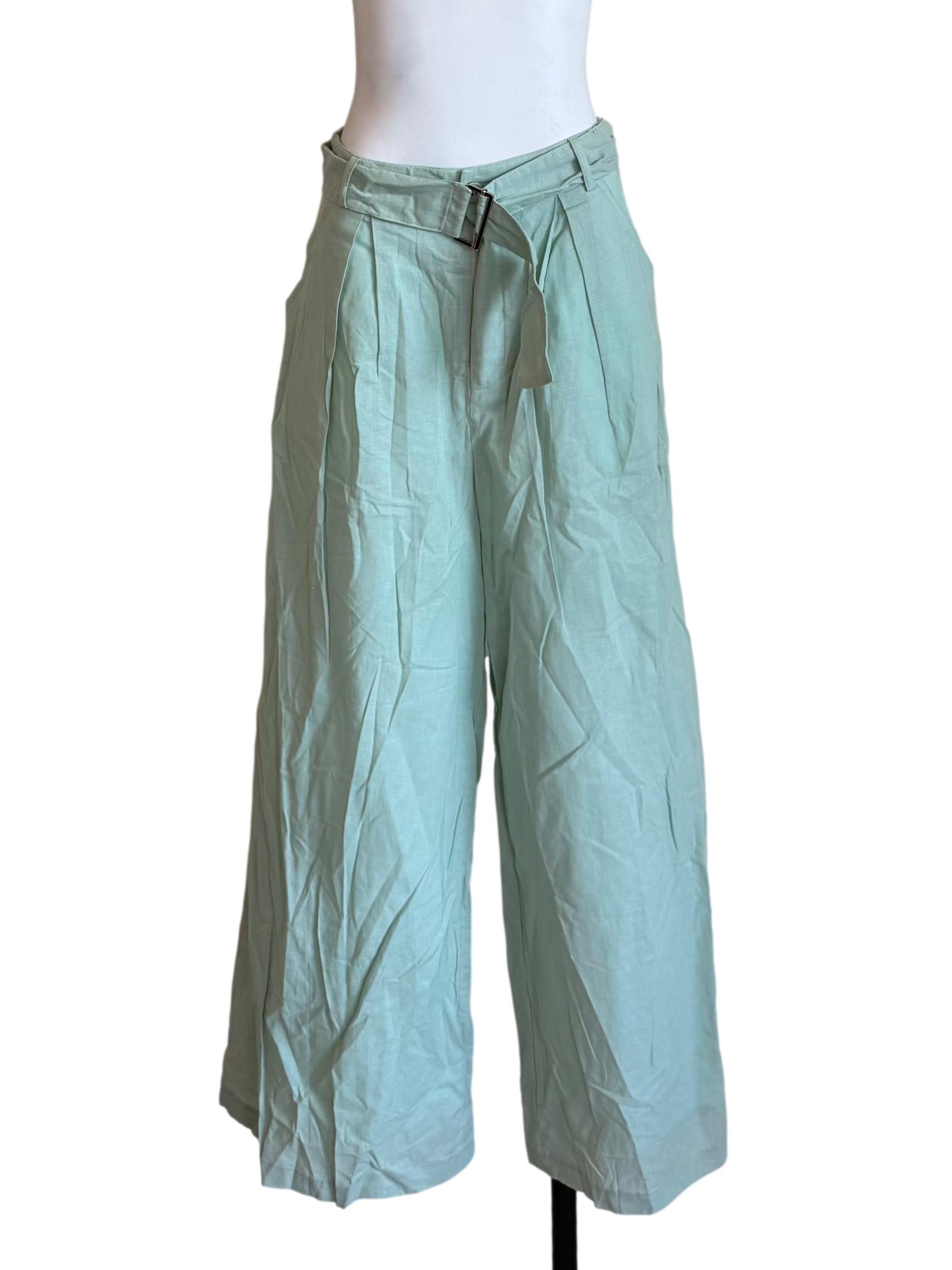 Mint Pleated Wide Leg Pants