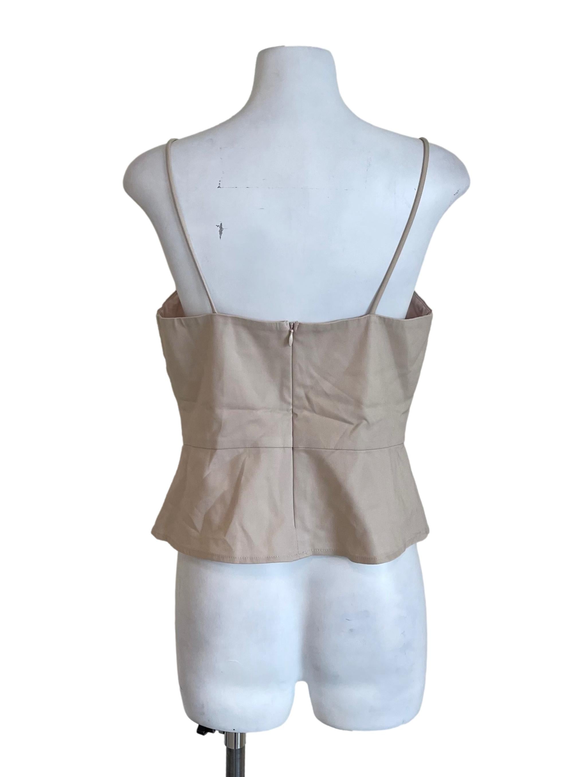 Light Beige Sweetheart Crop Camisole