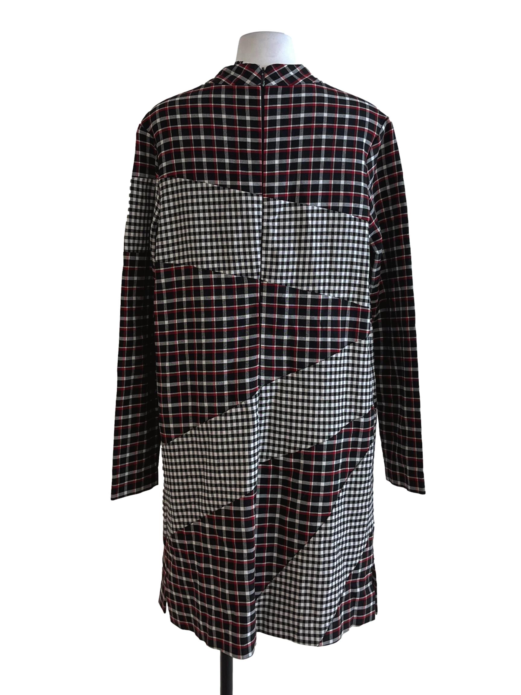 Black Gingham Empire Dress