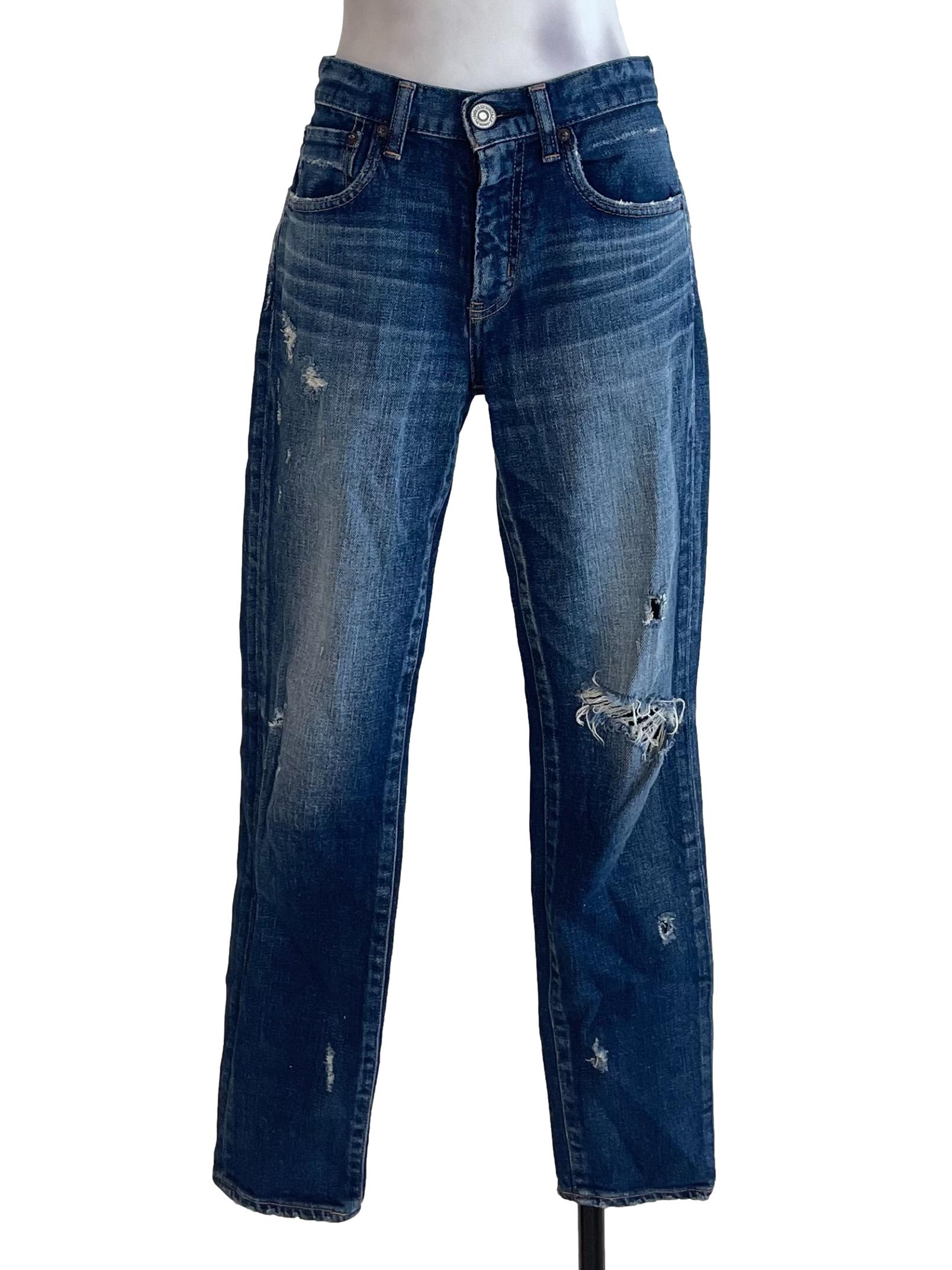 Blue Ripped Skinny Jeans