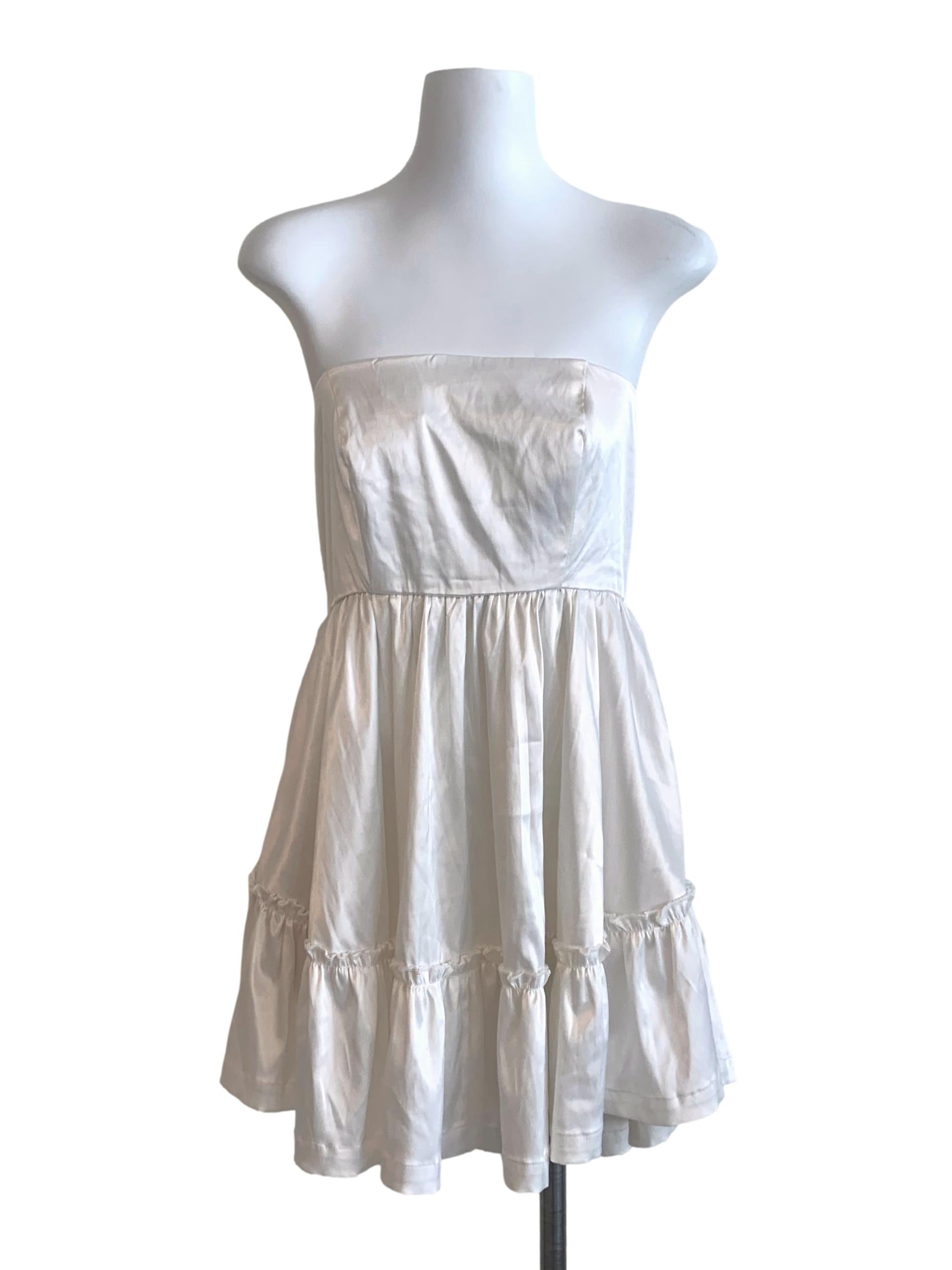 The Style Soiree White Drop Waist Dress