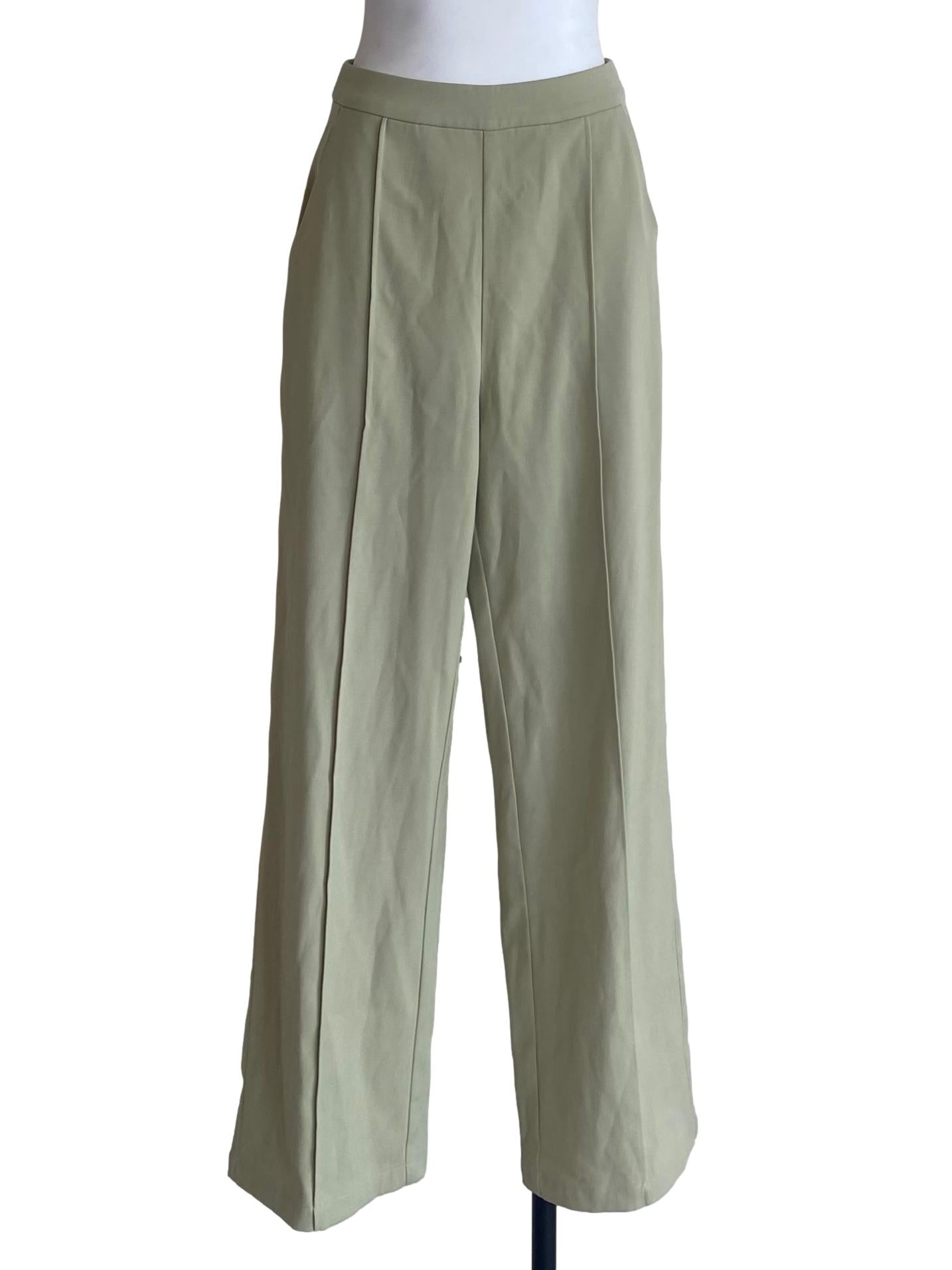 Olive Green Highwaist Formal Pants