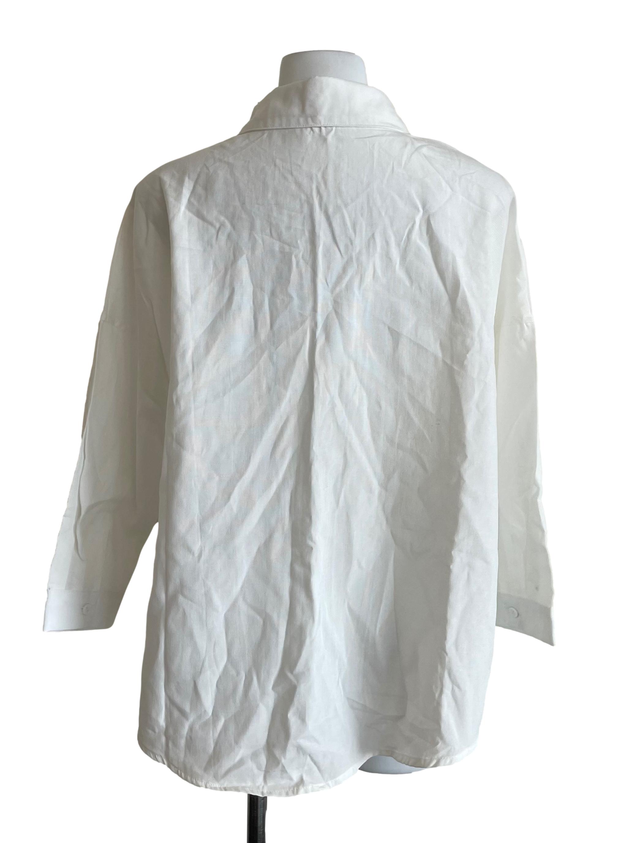 White Wide Oxford Shirt