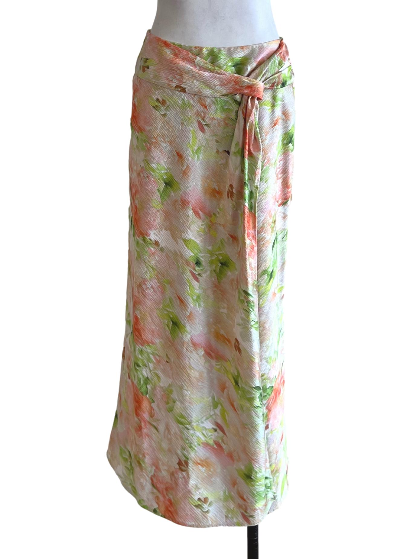 Pink Abstract A-Line Skirt