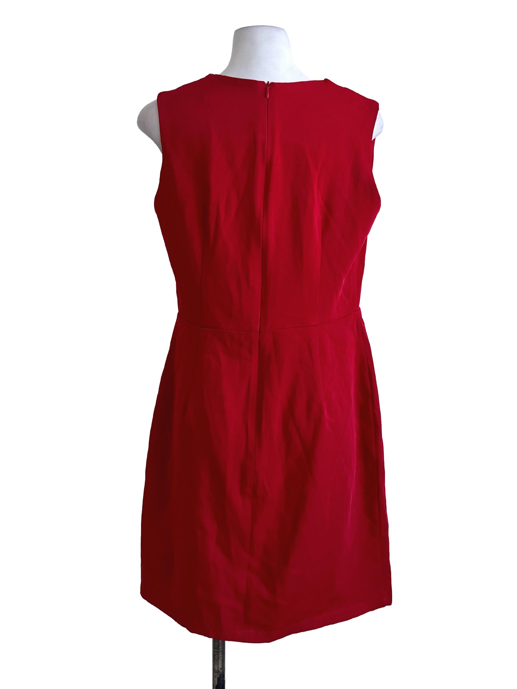 Chilli Red V Neck A Line Dress