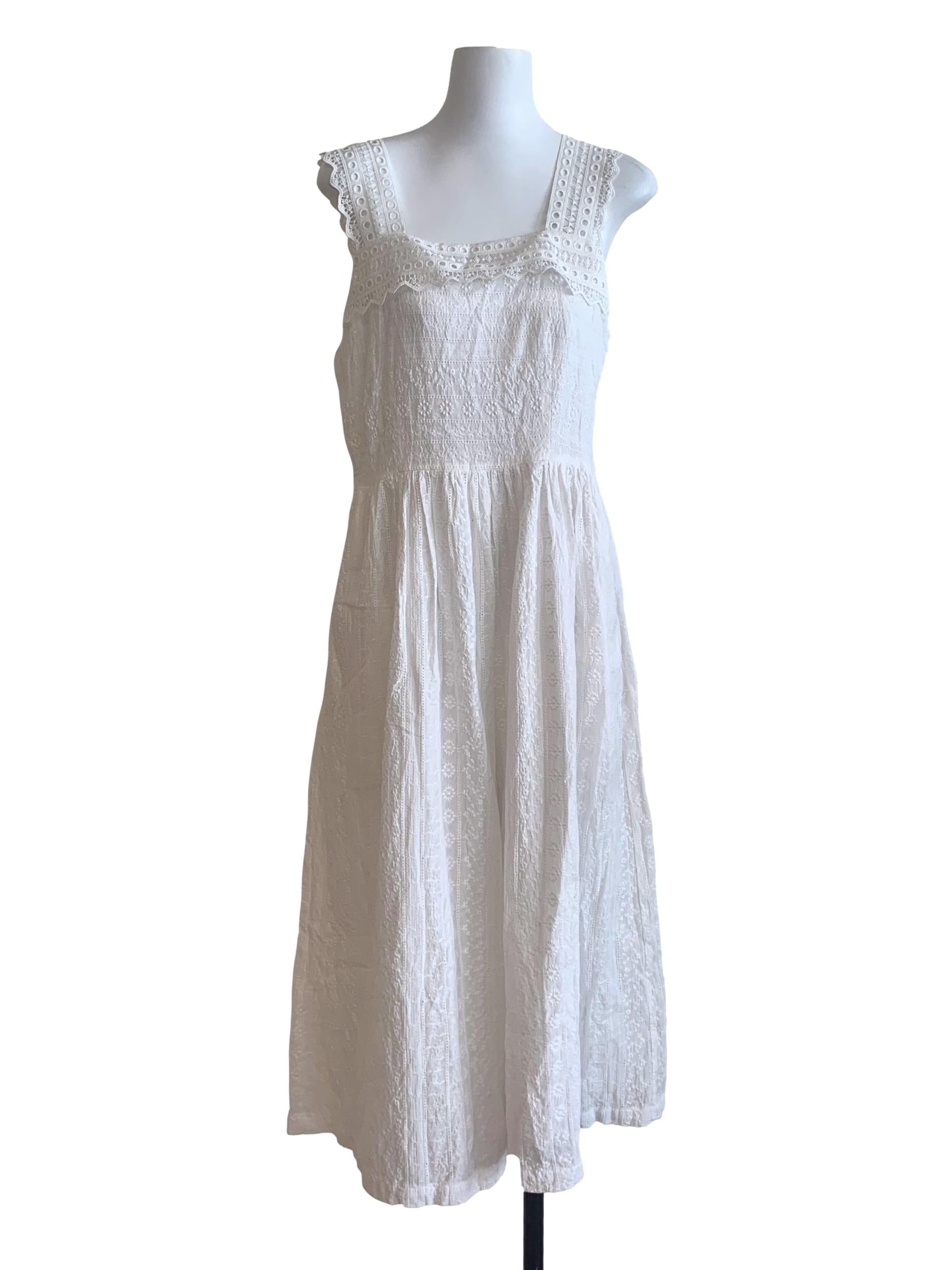 White Square Neck Jumpsuit
