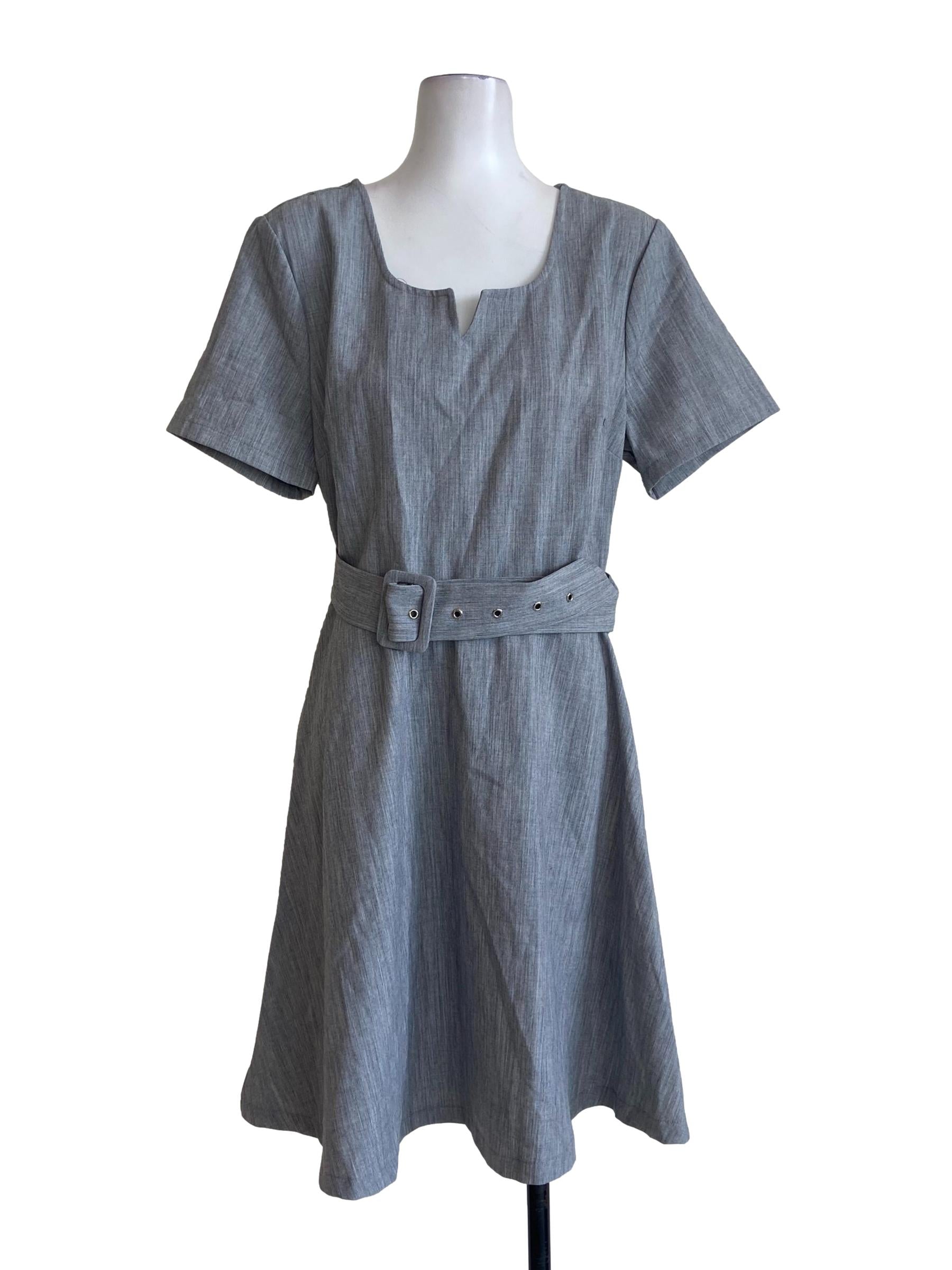 Silver Grey A-Line Dress