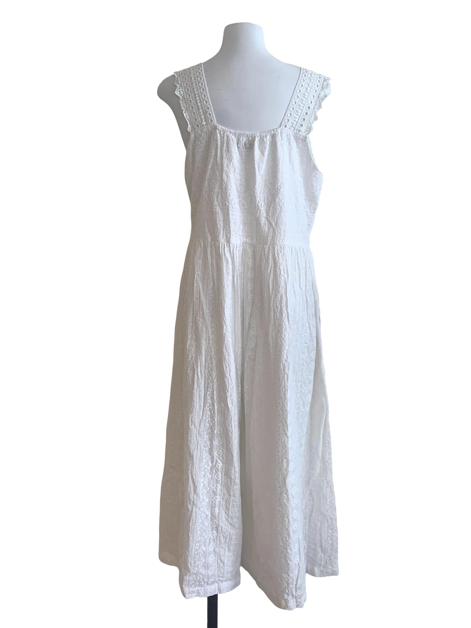 White Square Neck Jumpsuit