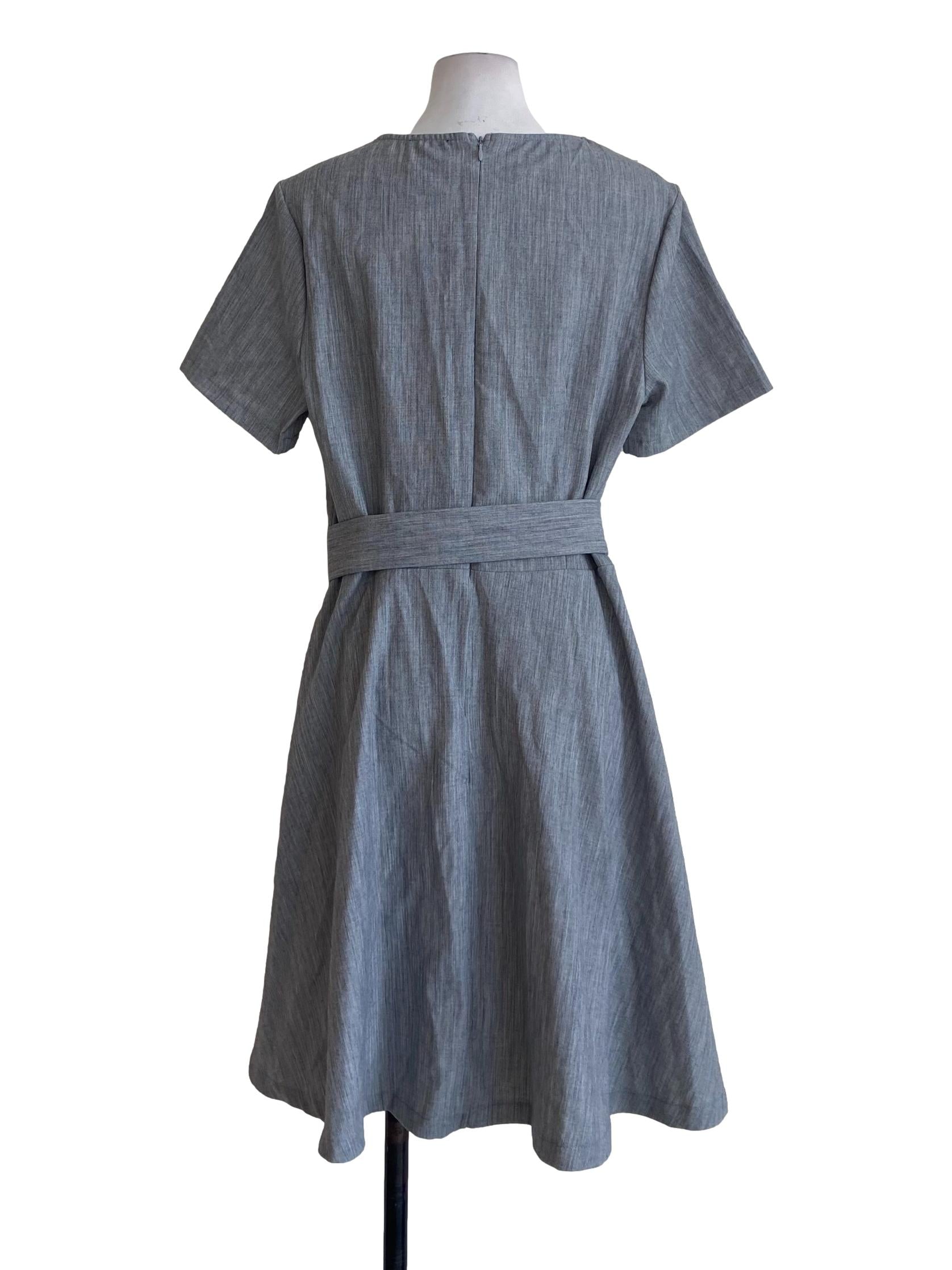 Silver Grey A-Line Dress