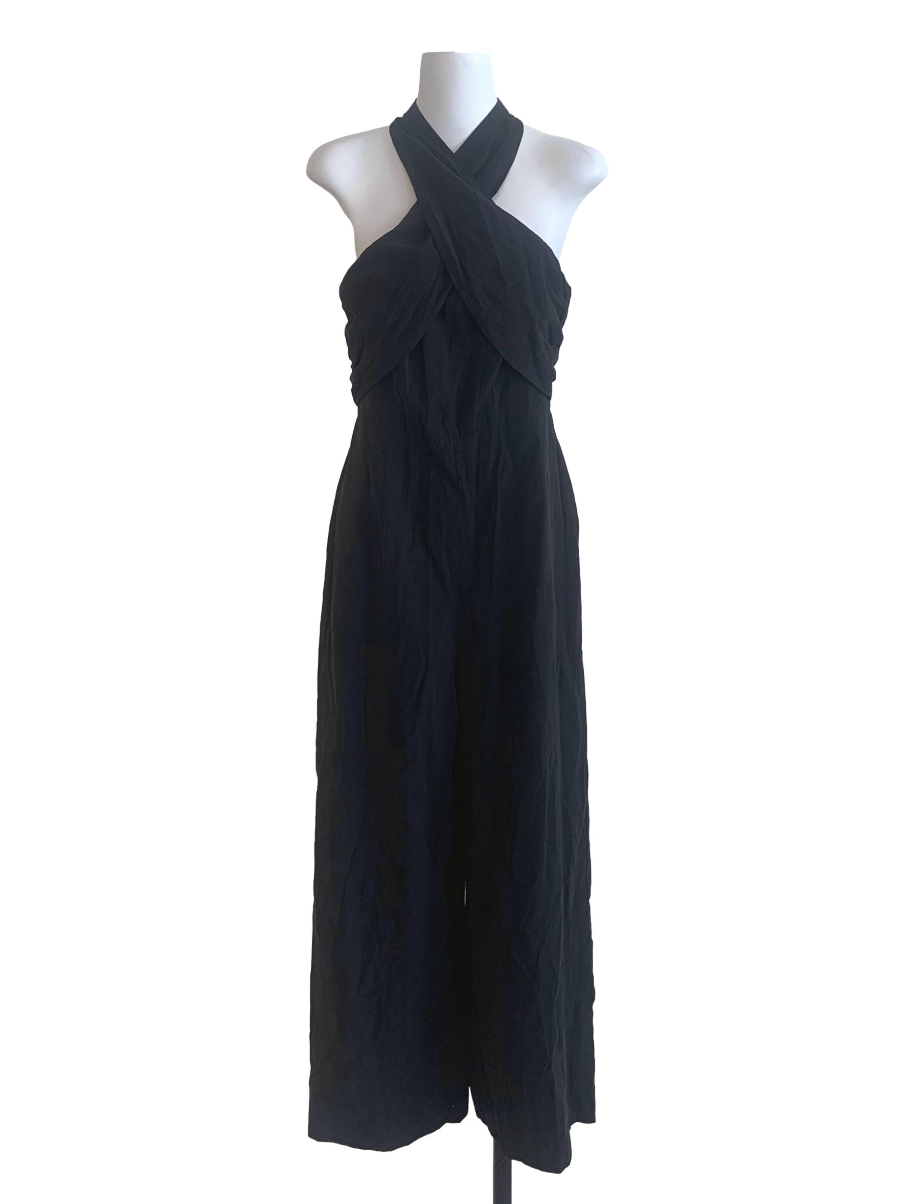 Black Halter Neck Jumpsuit LB