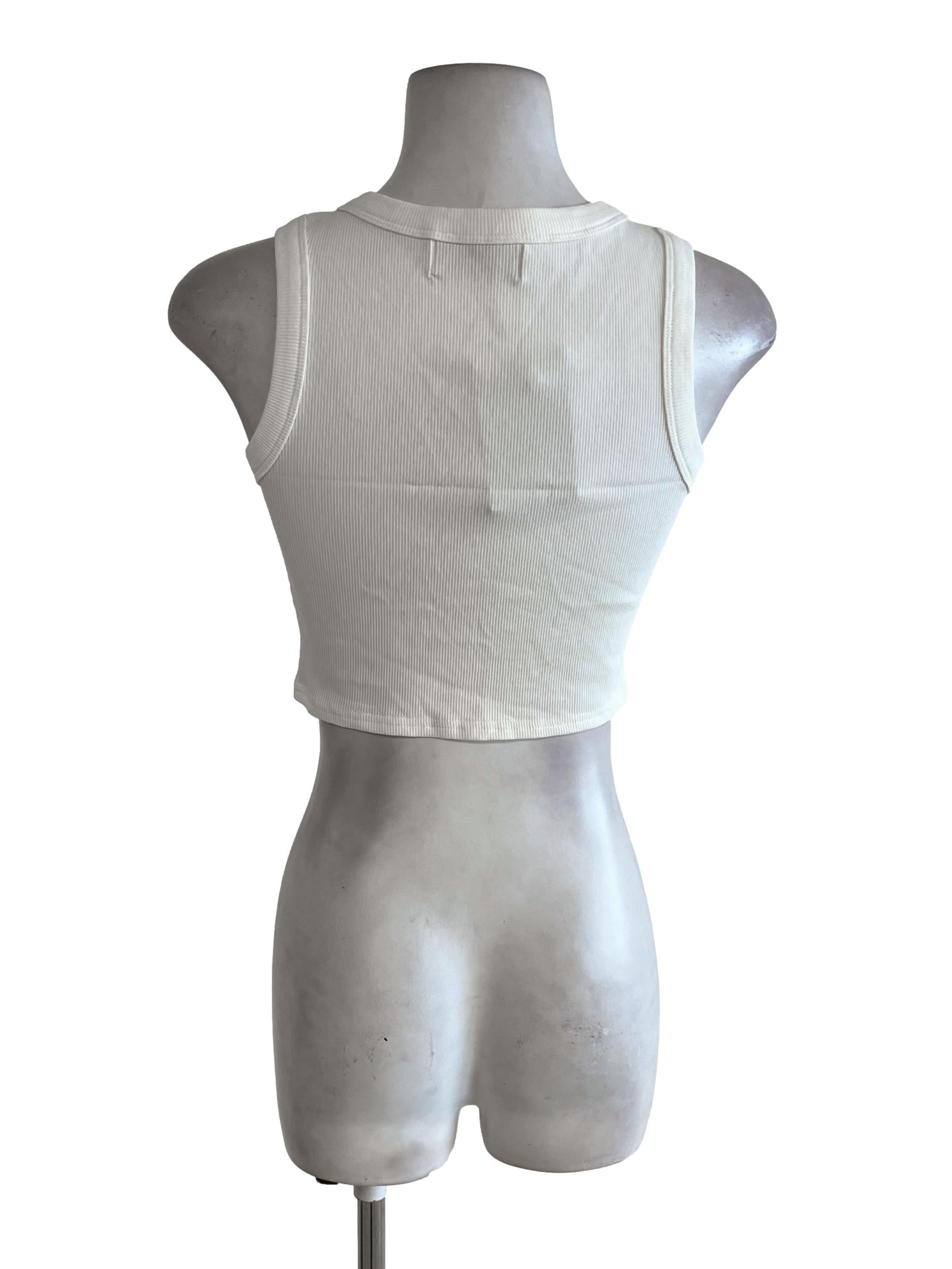 Pearl White Ribbed Knit Fabric