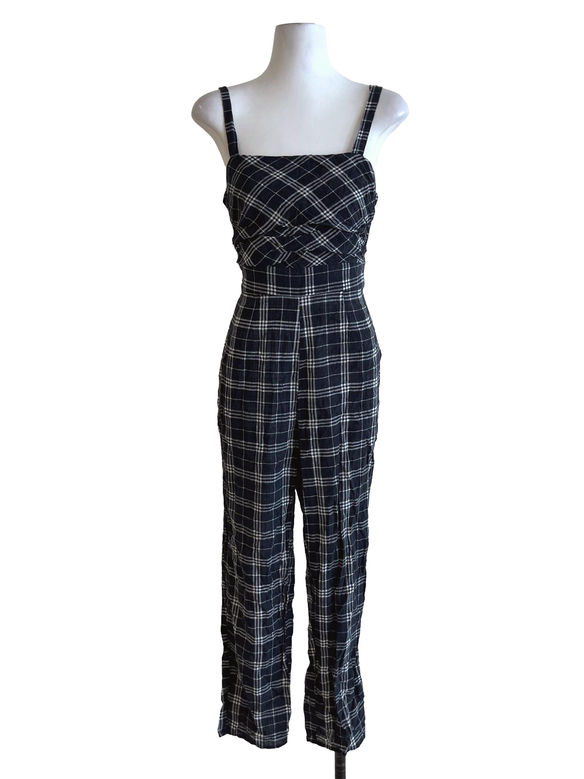 Black Tartan Jumpsuit