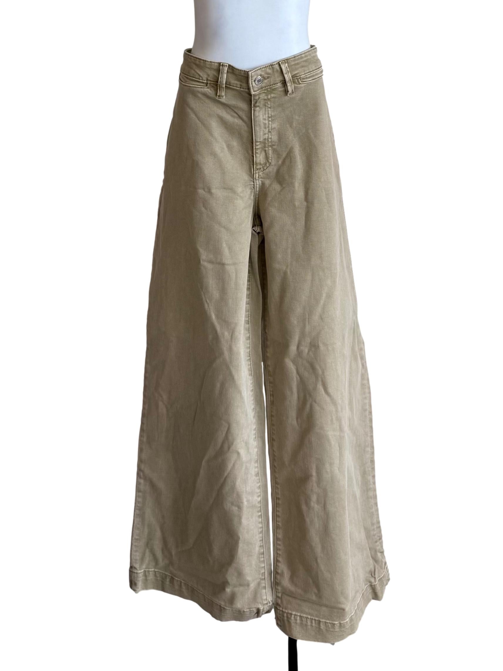 Tan Wide Leg Jeans