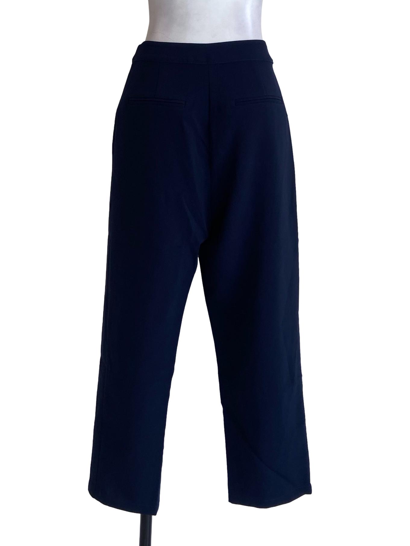 Denim Blue Pegged Formal Pants