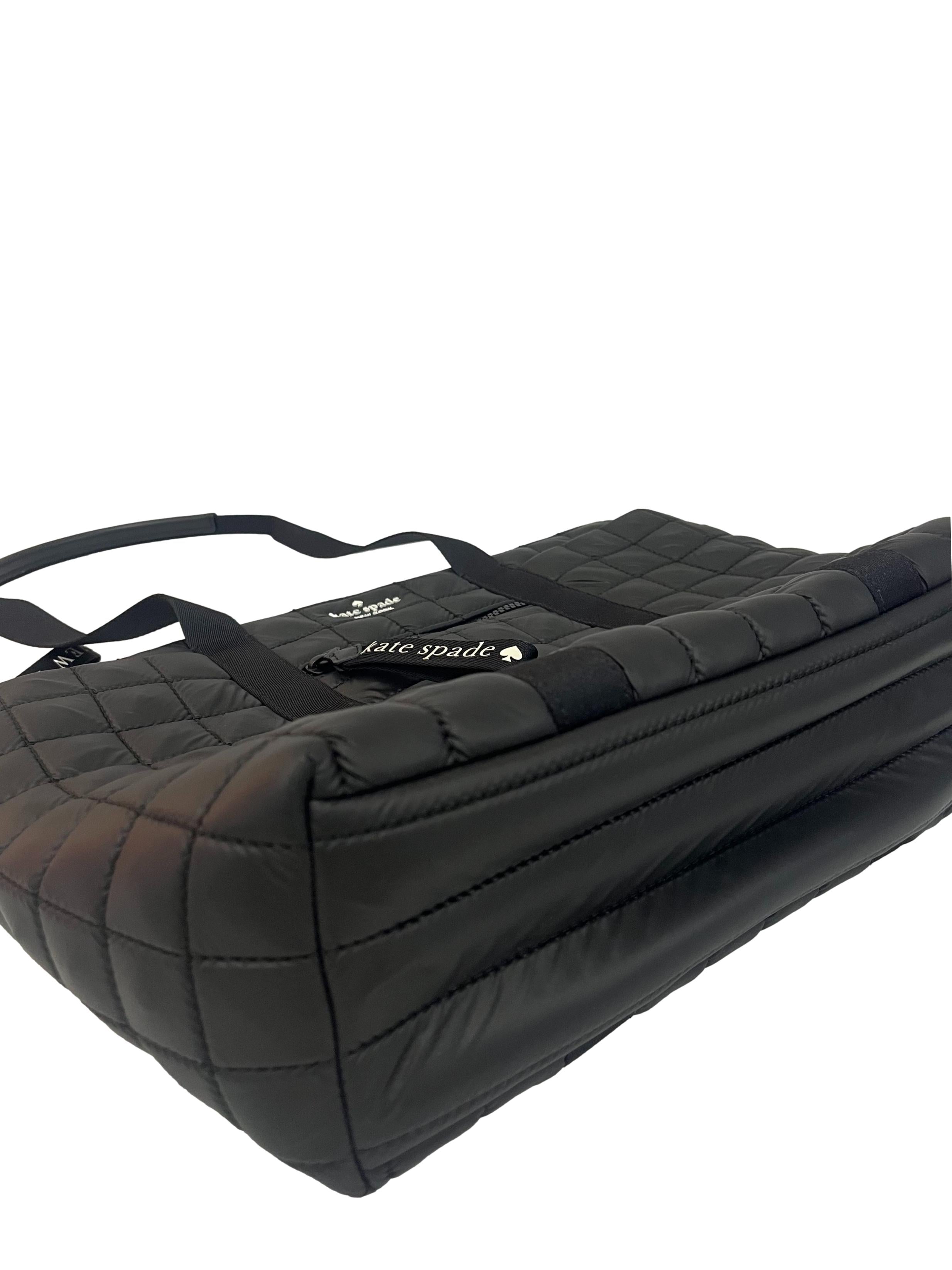 Black Camden Quilted Tote Bag CSN