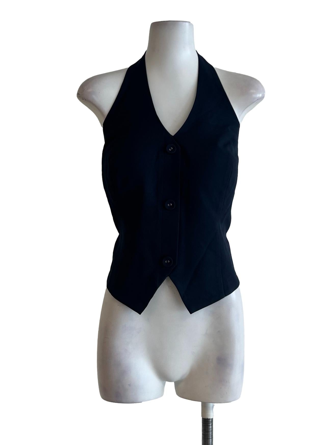 Blue Navy Halter Vest Top