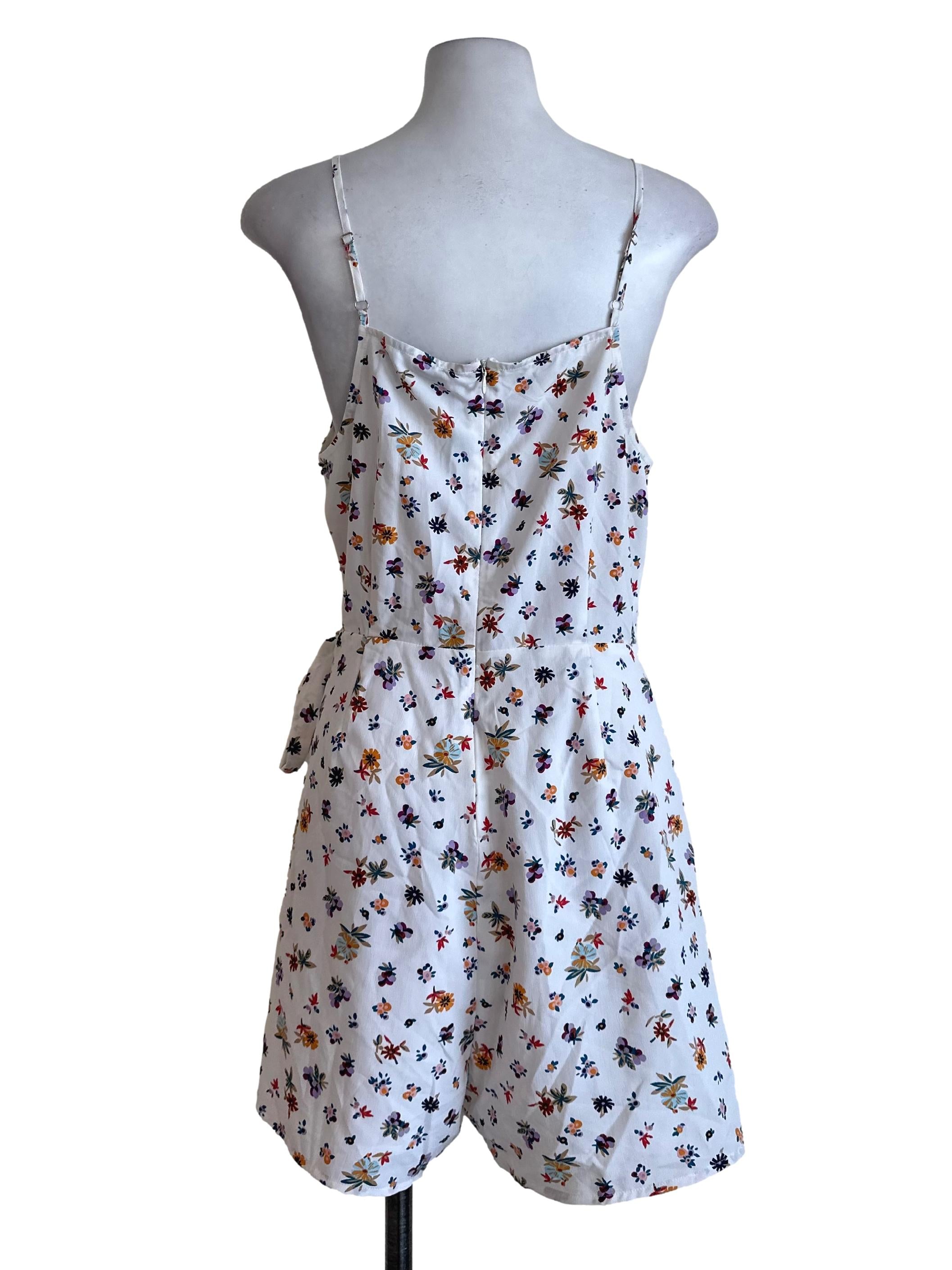 Ivory White Pattern Wrap Rompers