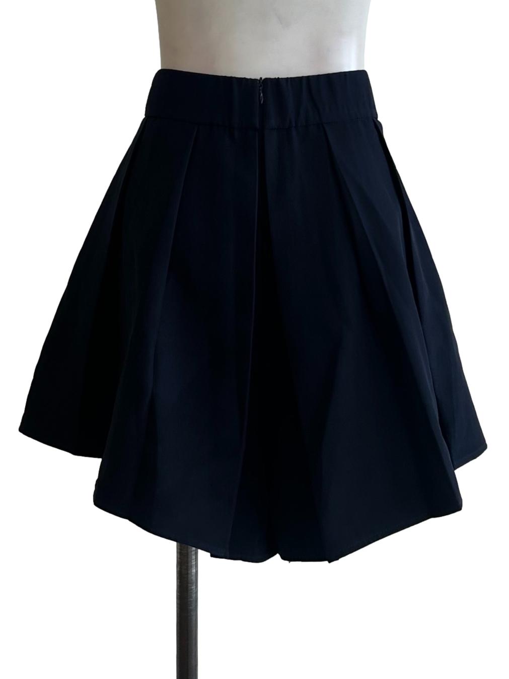 Blue Navy Pleated Short