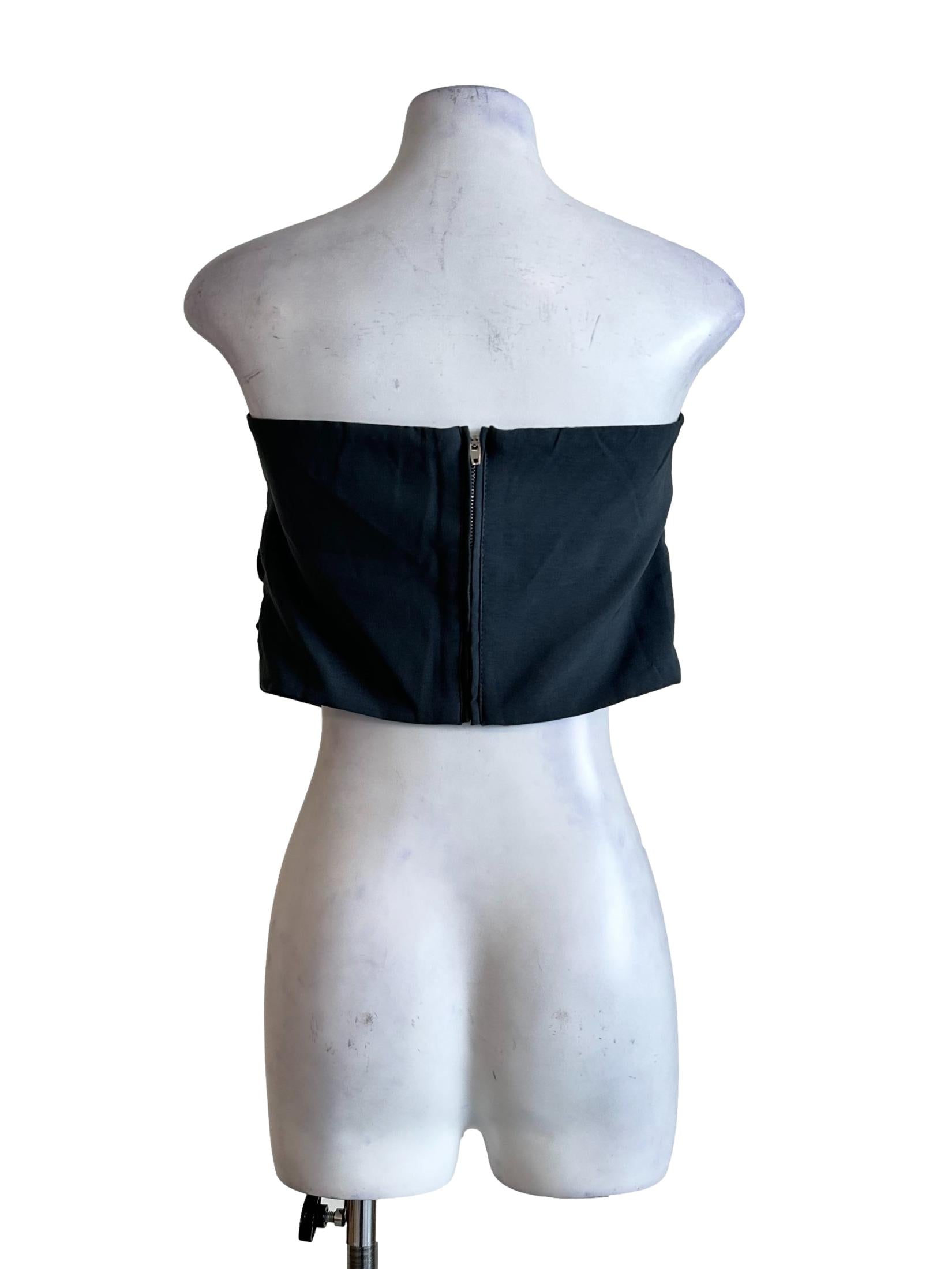 Ocean Blue Padded Strapless Top