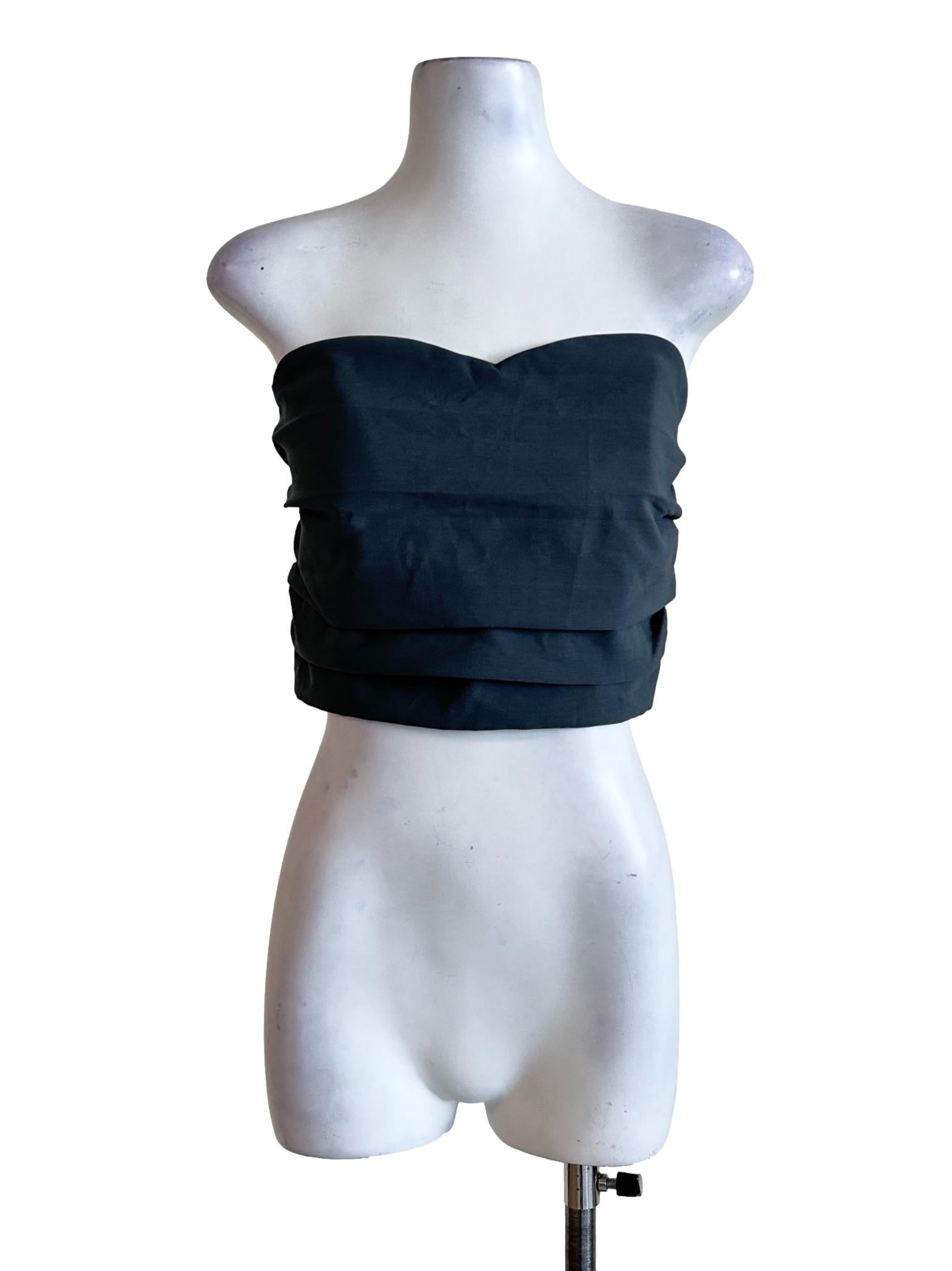 Ocean Blue Padded Strapless Top