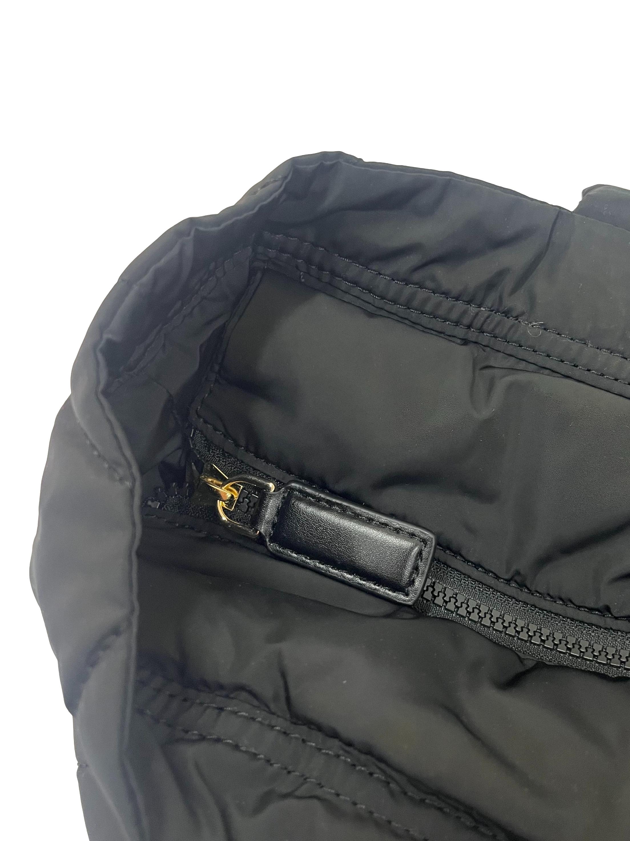 Black Quilted Nylon Tote Bag CSN