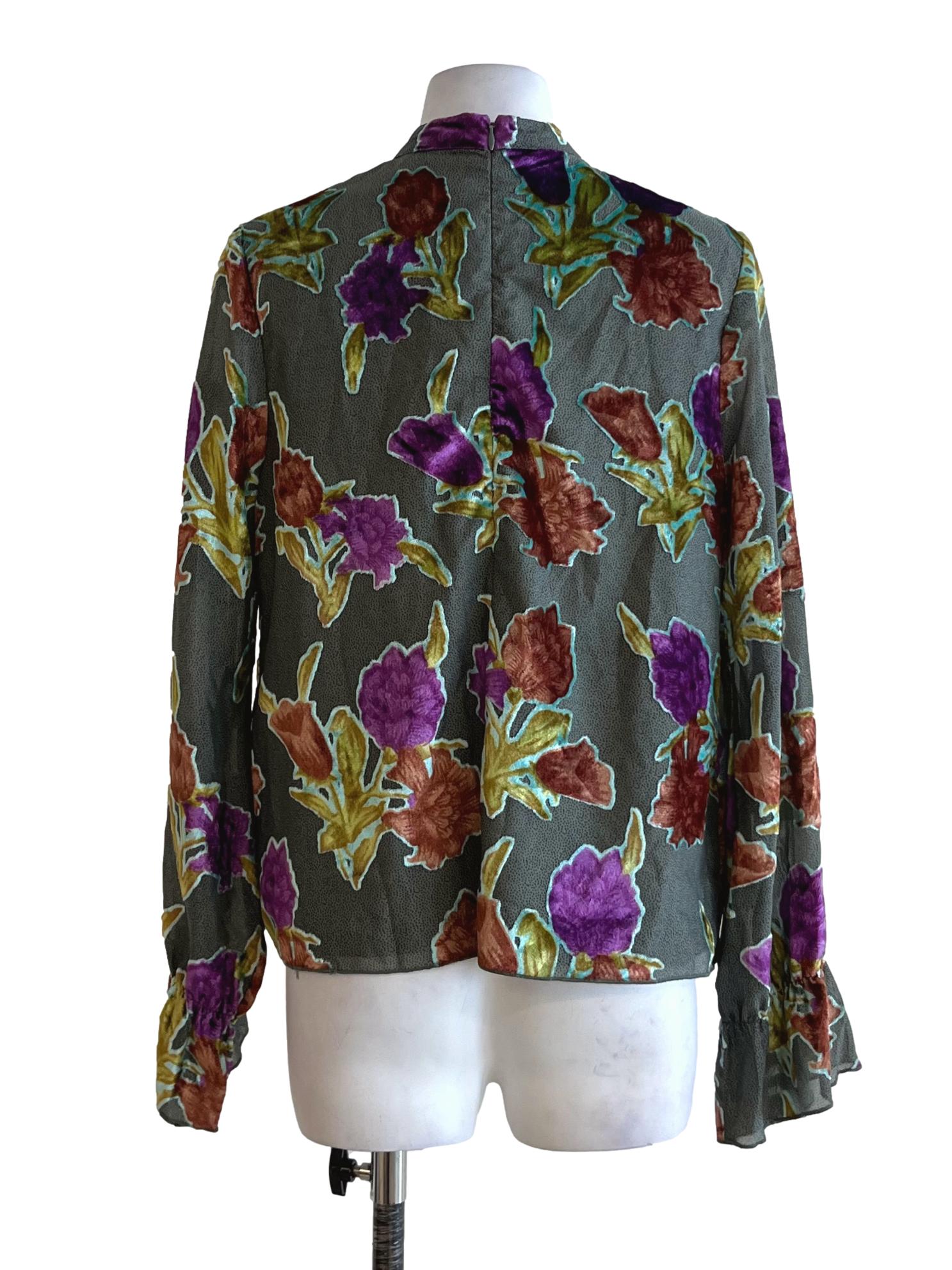 Sage Green Abstract Blouse