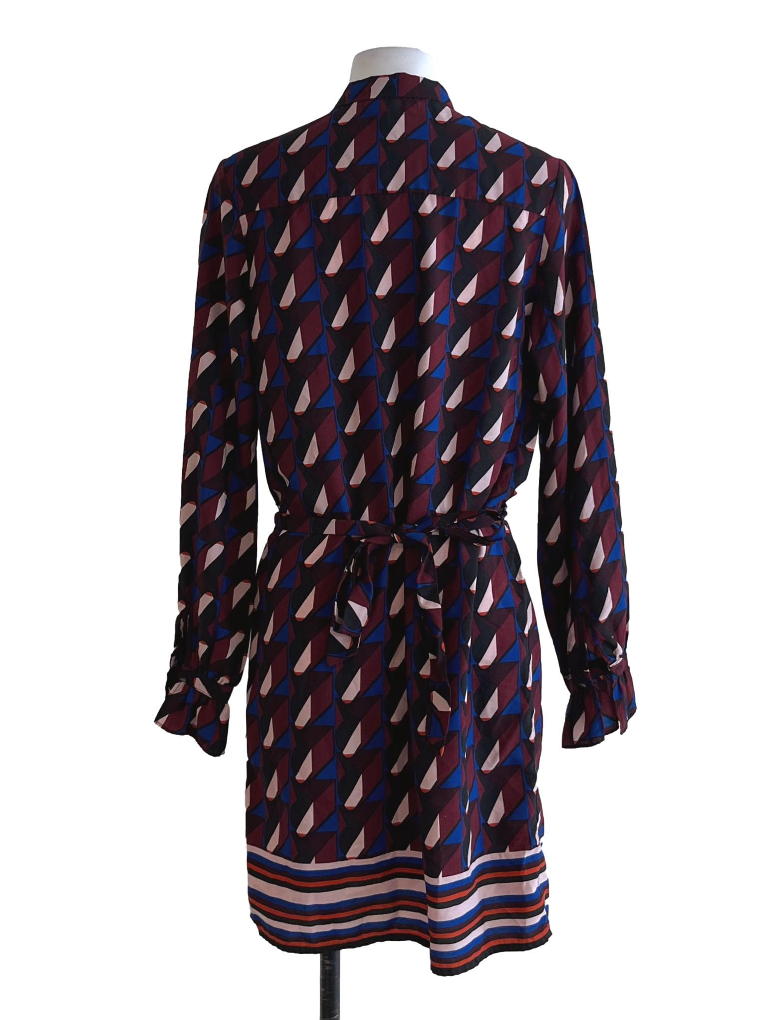 Jam Purple Abstract Empire Dress