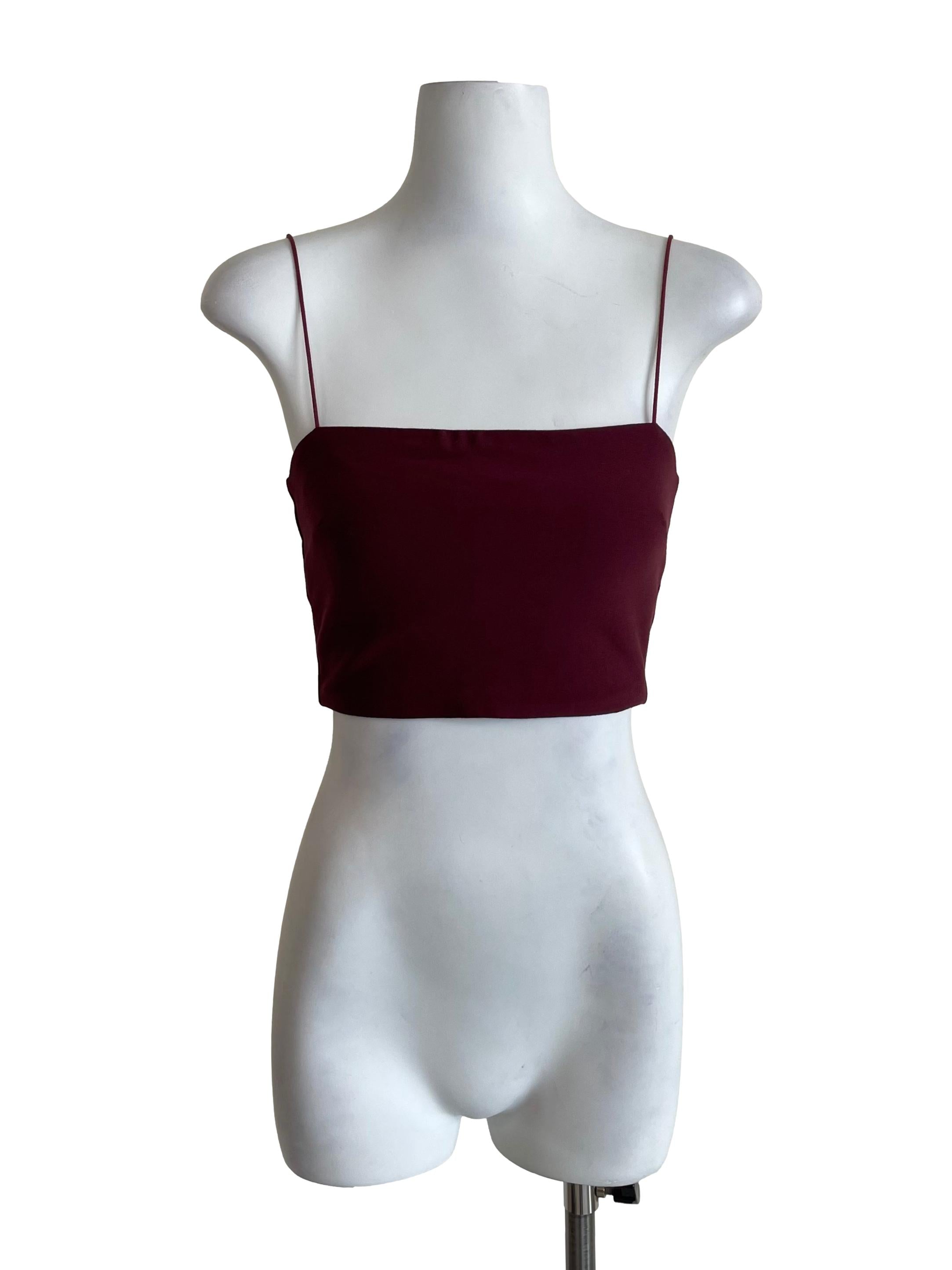 Sangria Spaghetti Straps Crop Top